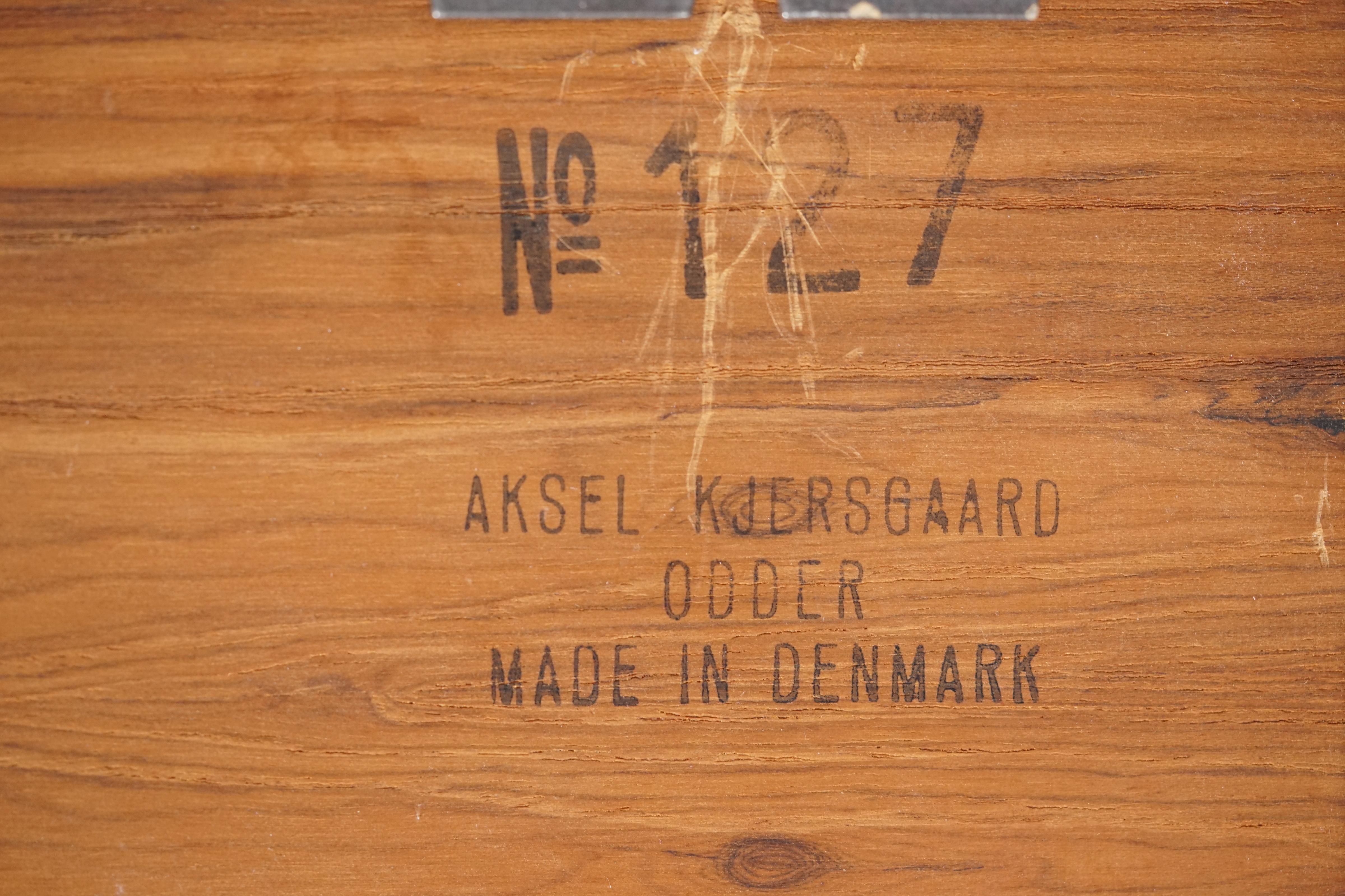 Wandregal oder Konsole, Modell 127, von Kai Kristiansen für Aksel Kjersgaard, 1960er Jahre (Teakholz) im Angebot