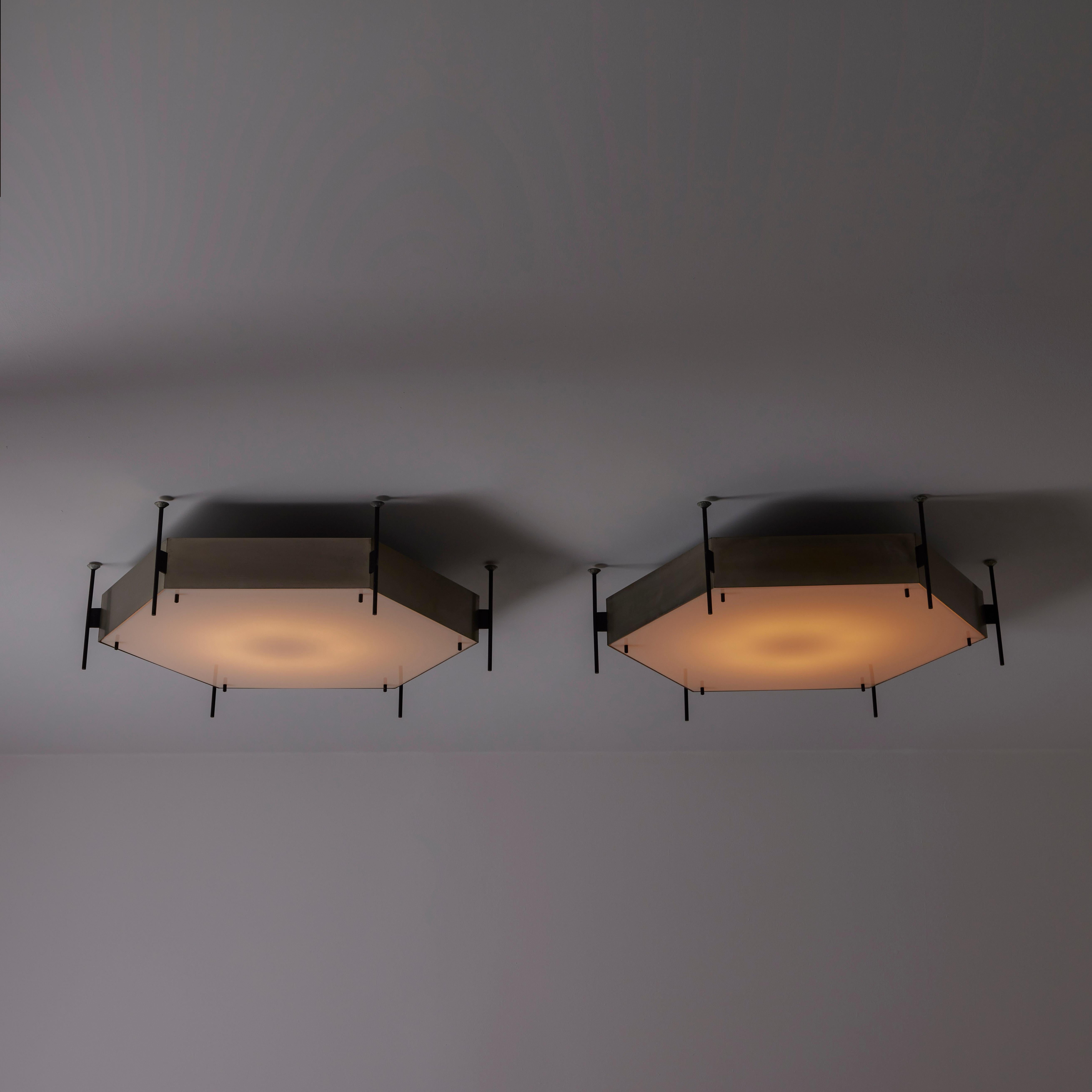 Mid-Century Modern Single Model 12712 Ceiling Light by Angelo Lelli for Arredoluce For Sale