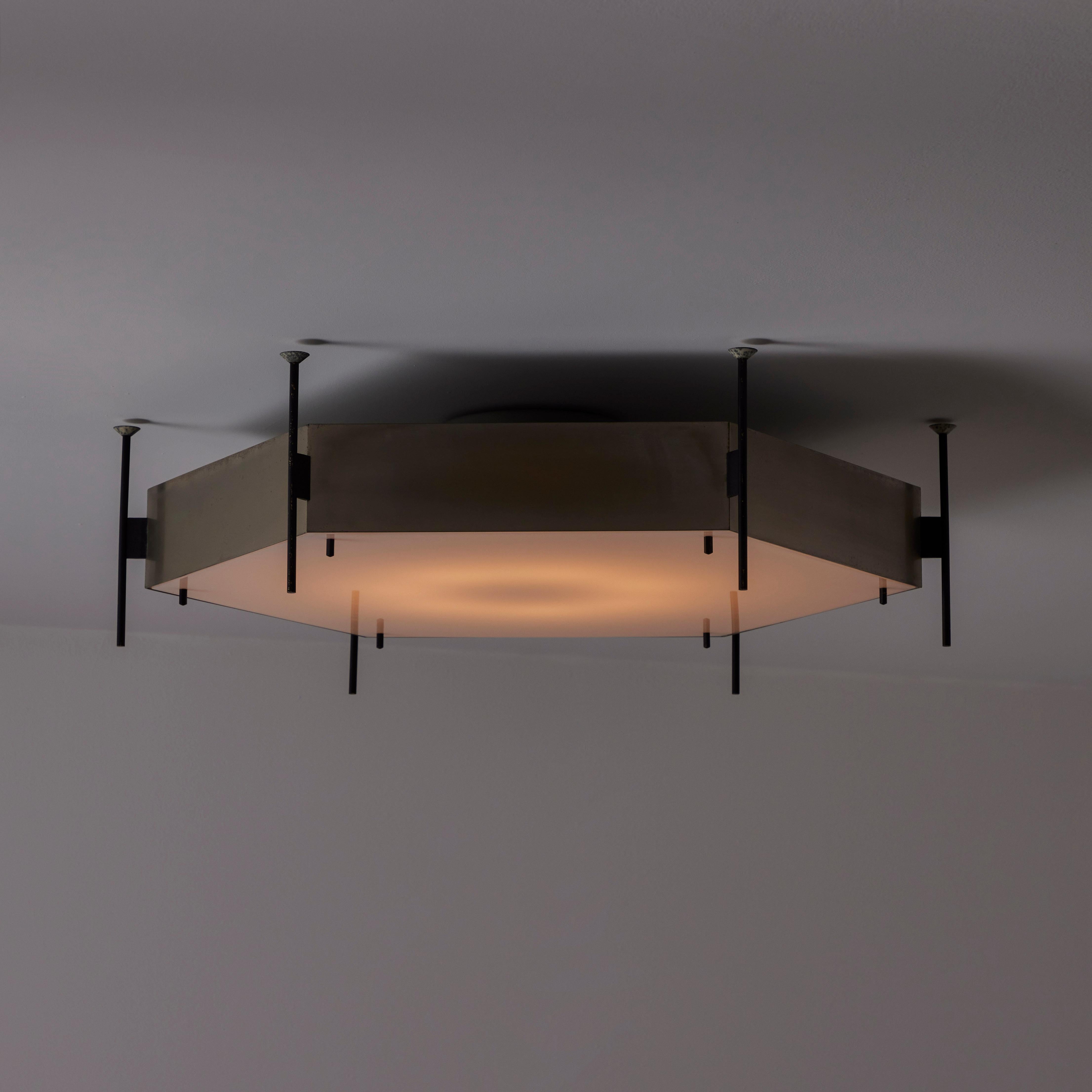 Model 12712 Ceiling Lights by Angelo Lelli for Arredoluce In Good Condition For Sale In Los Angeles, CA