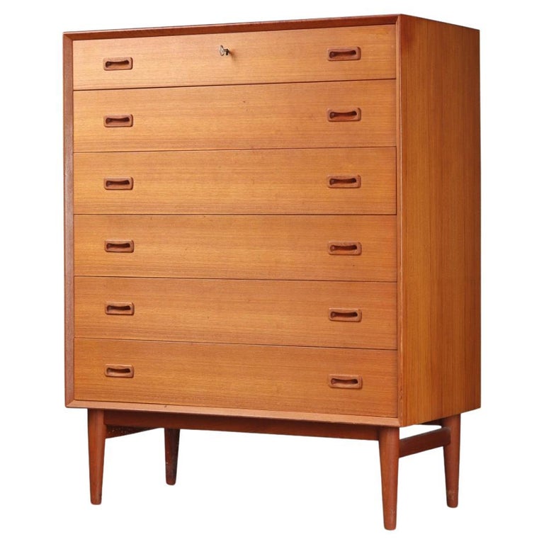 Model 130 Teak Highboy Dresser by Omann Jun For Sale at 1stDibs