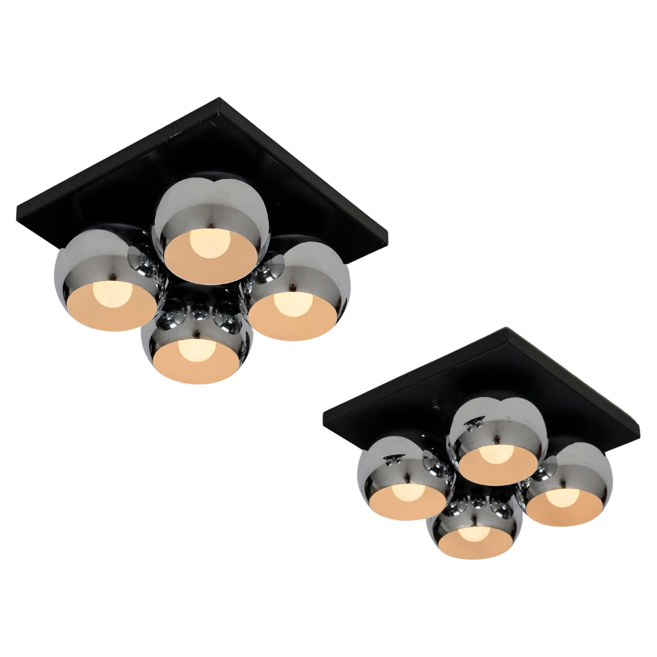 Model 14109 
Mirage
 Ceiling Lights by Angelo Lelii for Arredoluce