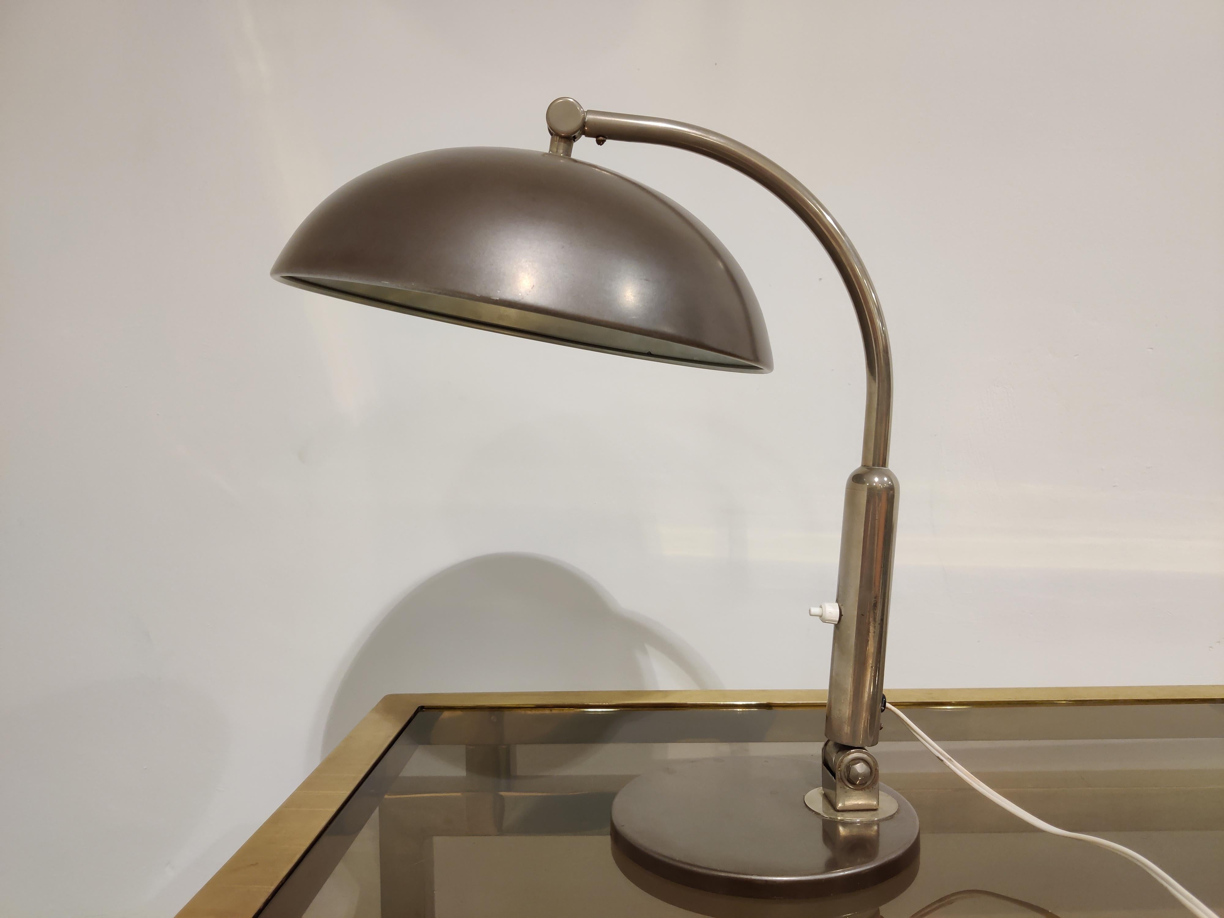 Metal Model 144 Desk Lamp by H. Busquet for Hala Zeist, 1960s