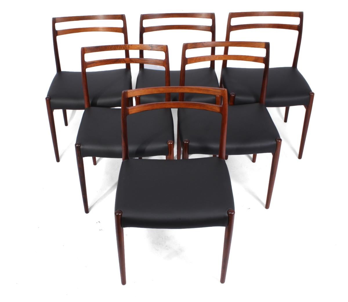 Model 146 rosewood dining chairs by Alf Aarseth
A set of 6 model 146 dining chairs designed by Alf Arseth and produced in Norway by Gustav Bahus in the 1960's they are solid rosewood with no loose joints or breaks the seats are brand new full