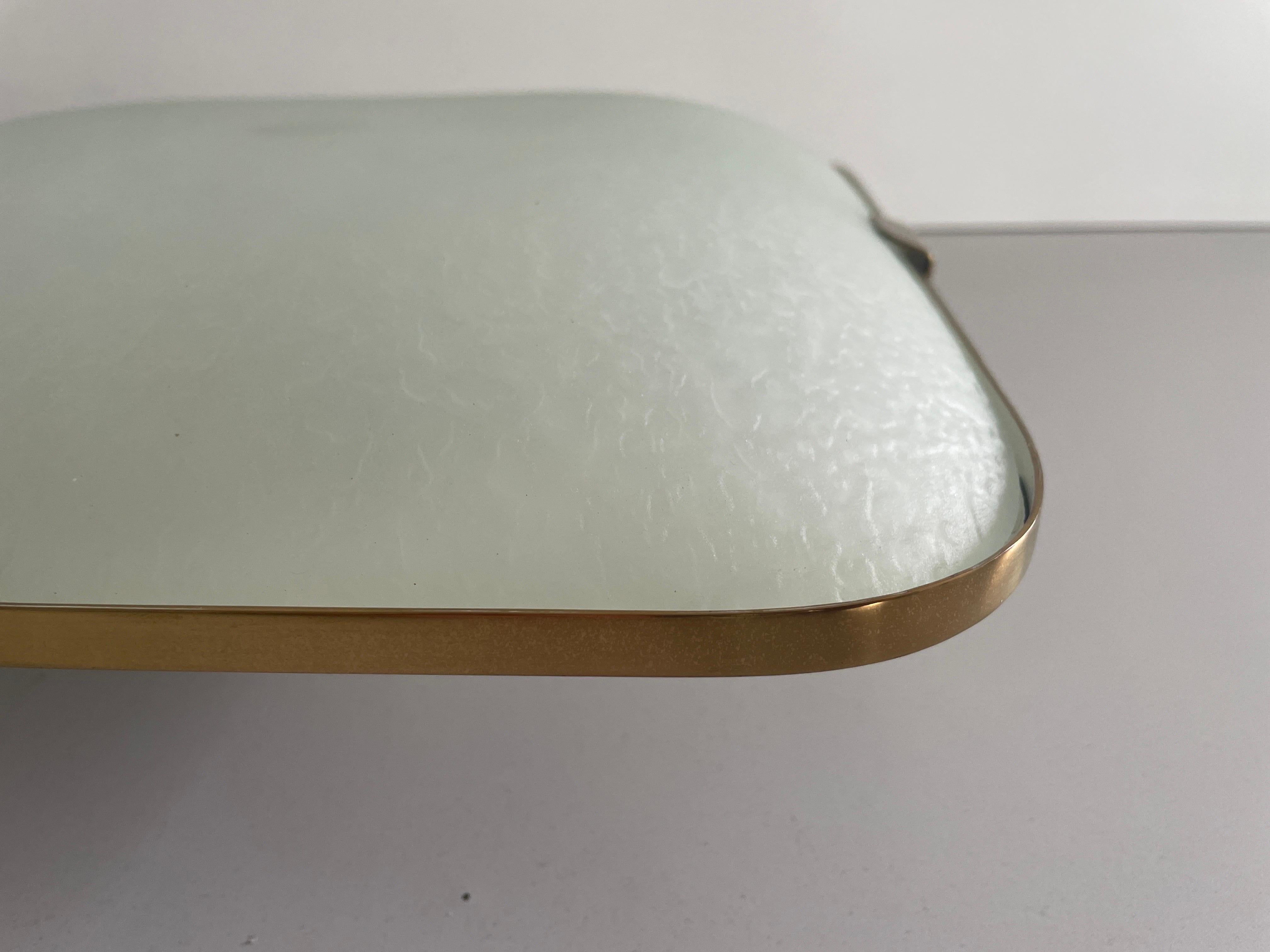 Model 1485/1 Lampada da incasso in vetro testurizzato e metallo di Fontana Arte, anni '50, Italia in vendita 3