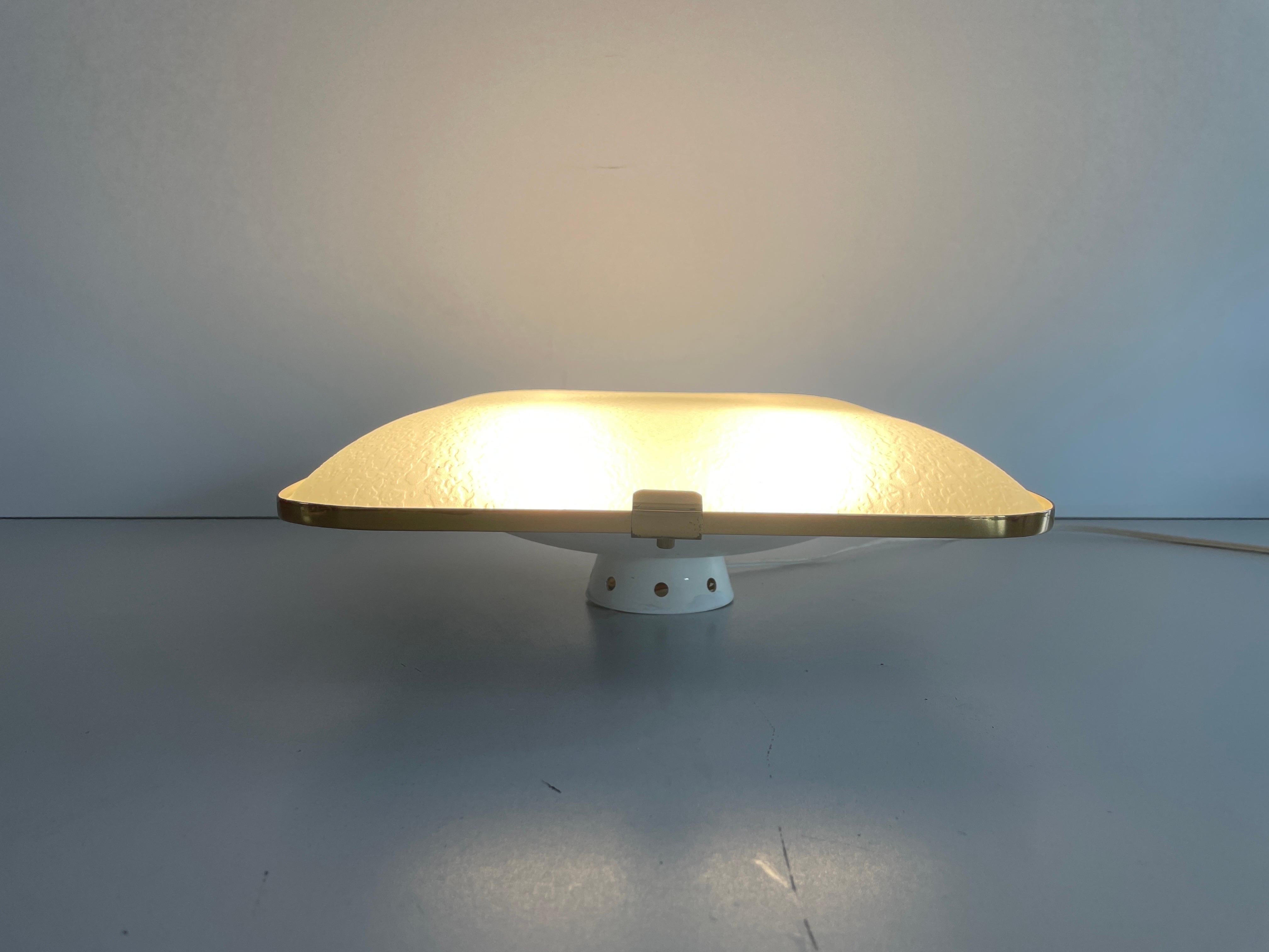 Model 1485/1 Lampada da incasso in vetro testurizzato e metallo di Fontana Arte, anni '50, Italia in vendita 6