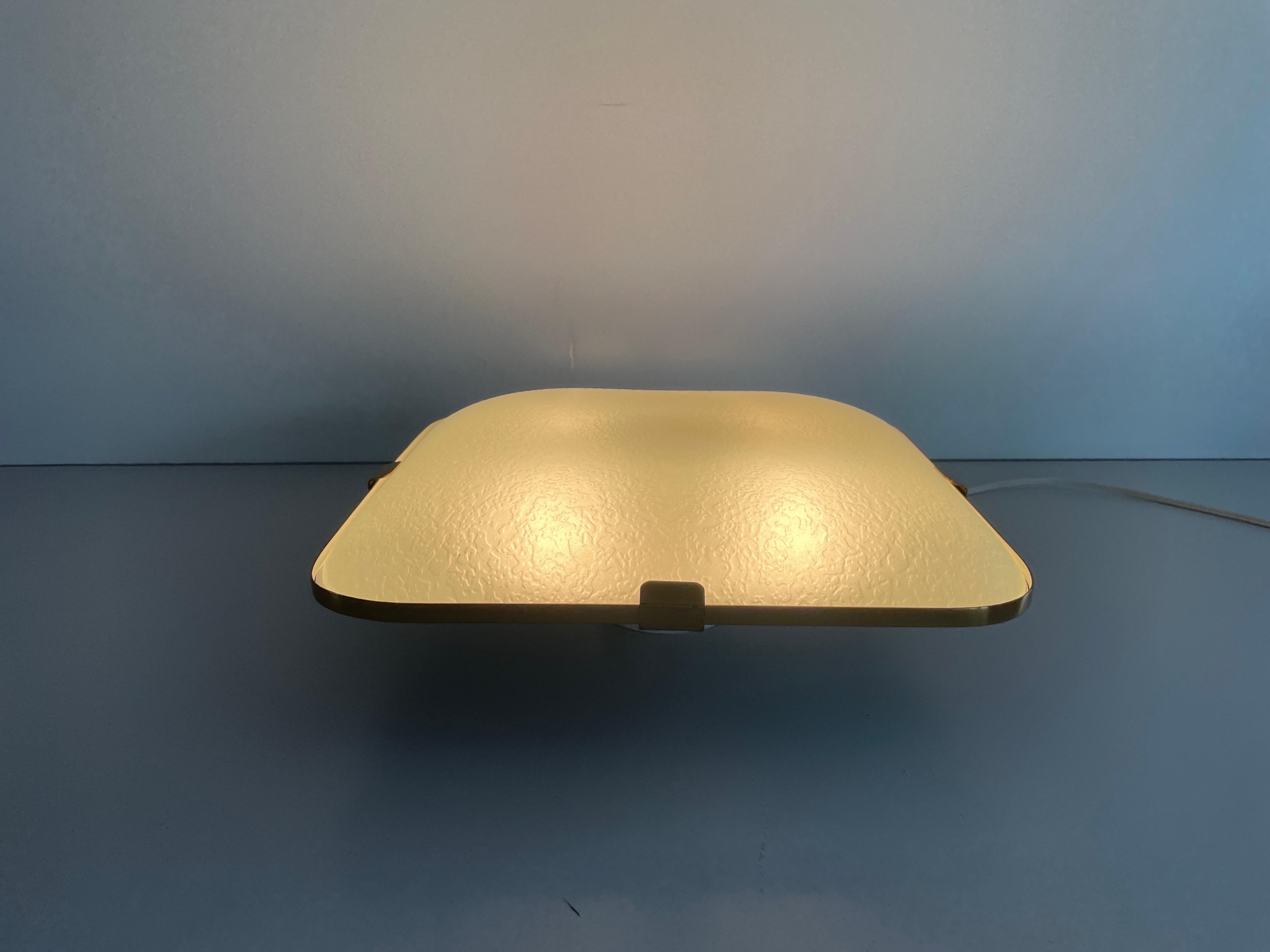 Model 1485/1 Lampada da incasso in vetro testurizzato e metallo di Fontana Arte, anni '50, Italia in vendita 7