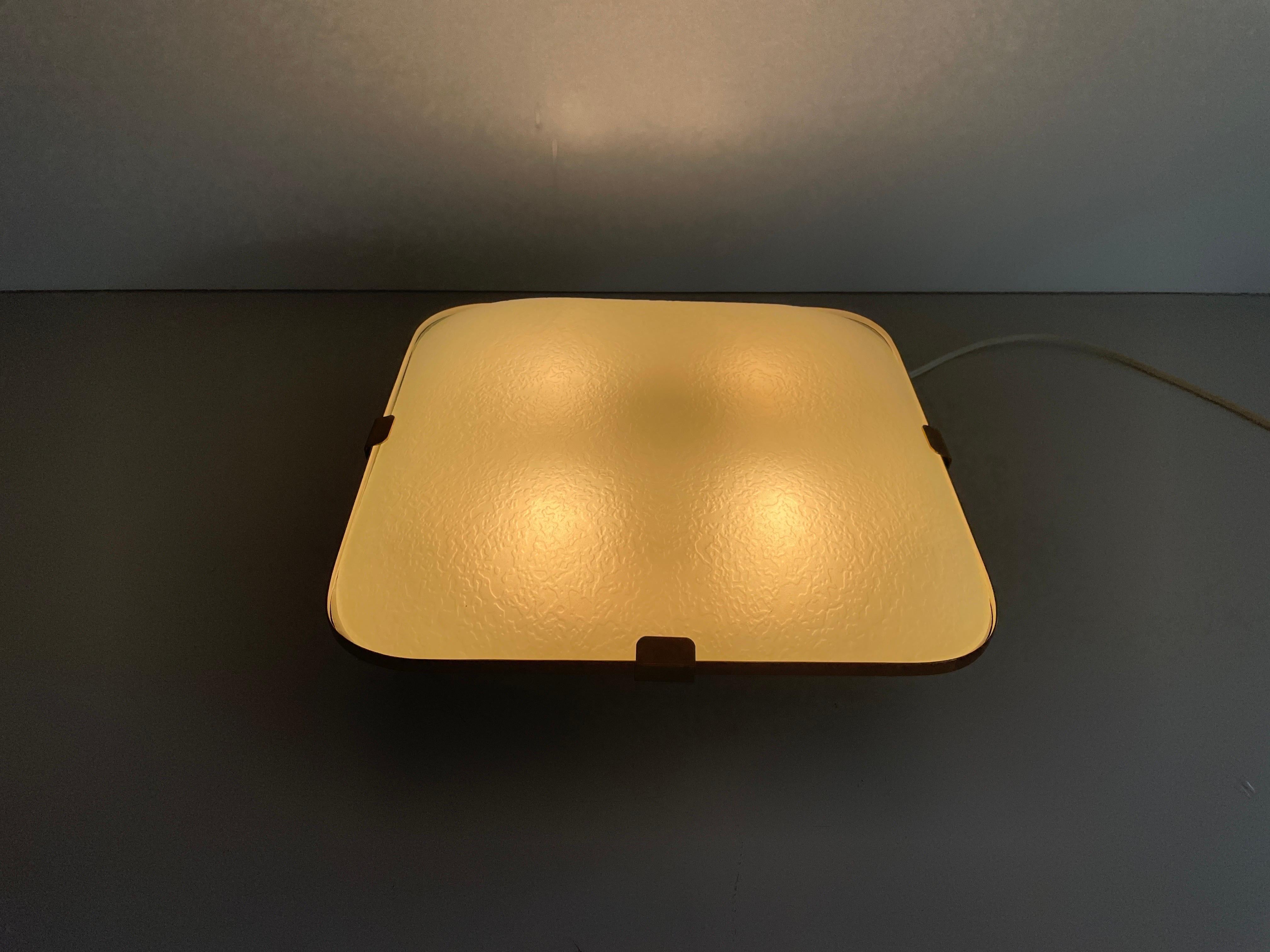 Model 1485/1 Lampada da incasso in vetro testurizzato e metallo di Fontana Arte, anni '50, Italia in vendita 10