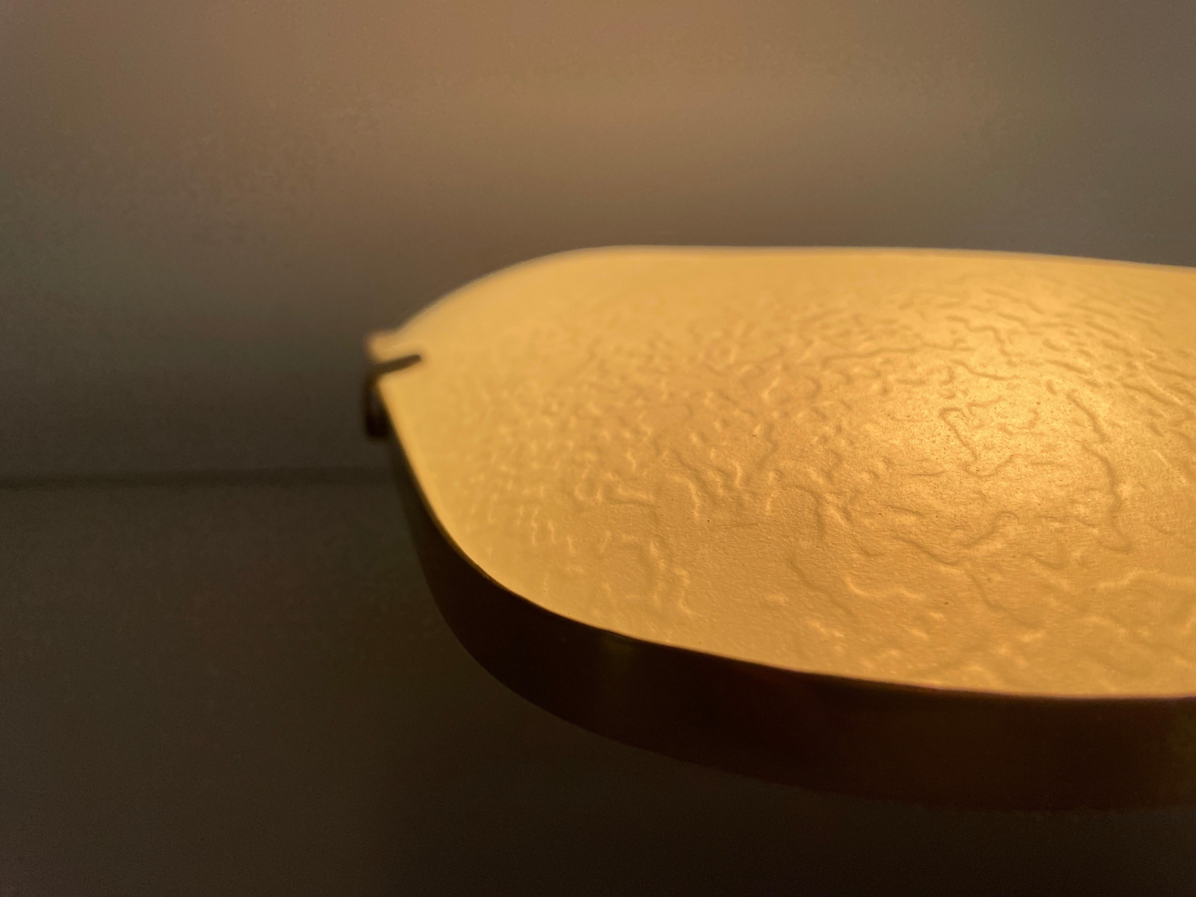 Model 1485/1 Lampada da incasso in vetro testurizzato e metallo di Fontana Arte, anni '50, Italia in vendita 11