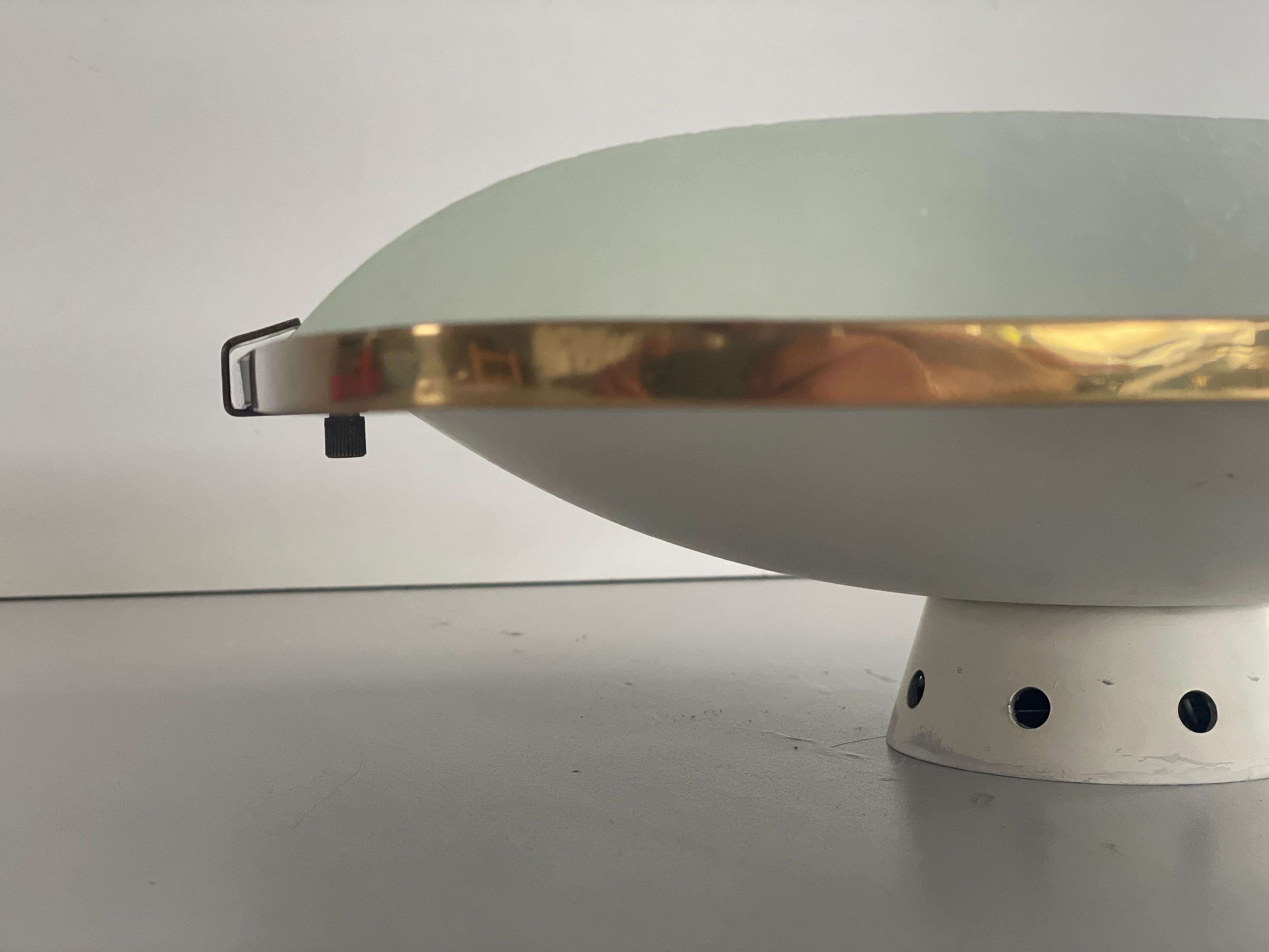 Model 1485/1 Lampada da incasso in vetro testurizzato e metallo di Fontana Arte, anni '50, Italia in vendita 2