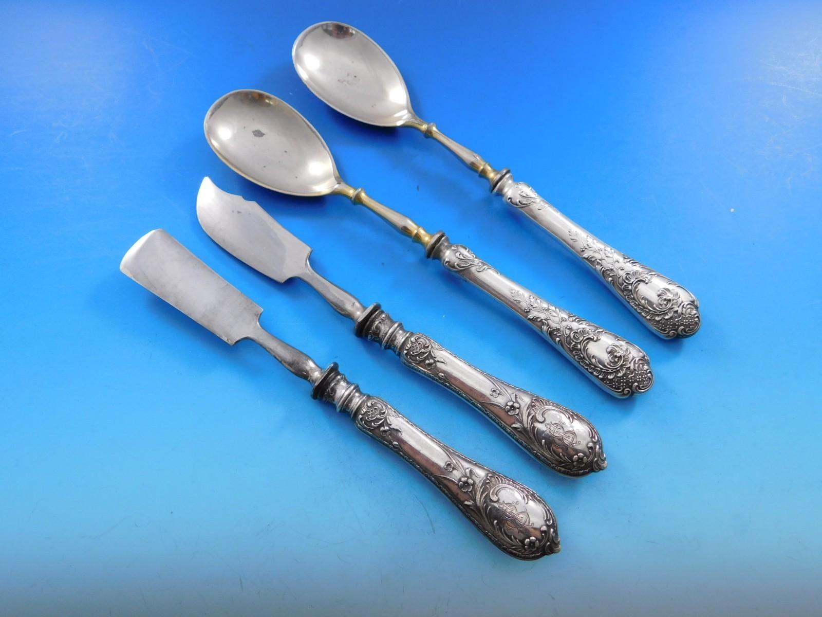 Model #150 by Bruckmann Sohn 800 Silver Flatware Set Service 175 pcs in Orig box For Sale 5