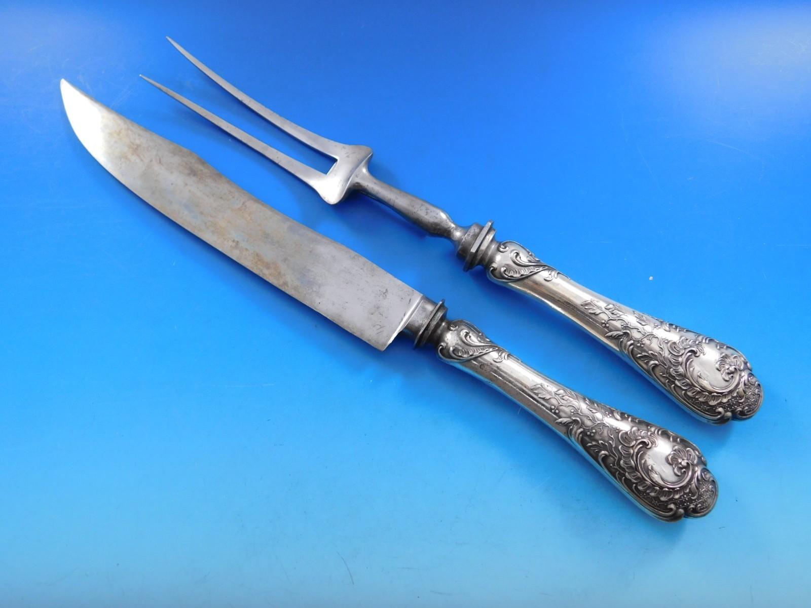 Model #150 by Bruckmann Sohn 800 Silver Flatware Set Service 175 pcs in Orig box For Sale 3