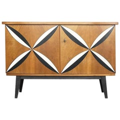 Model 151 Walnut Cabinet from VEB Holzindustrie Eisenberg, 1961
