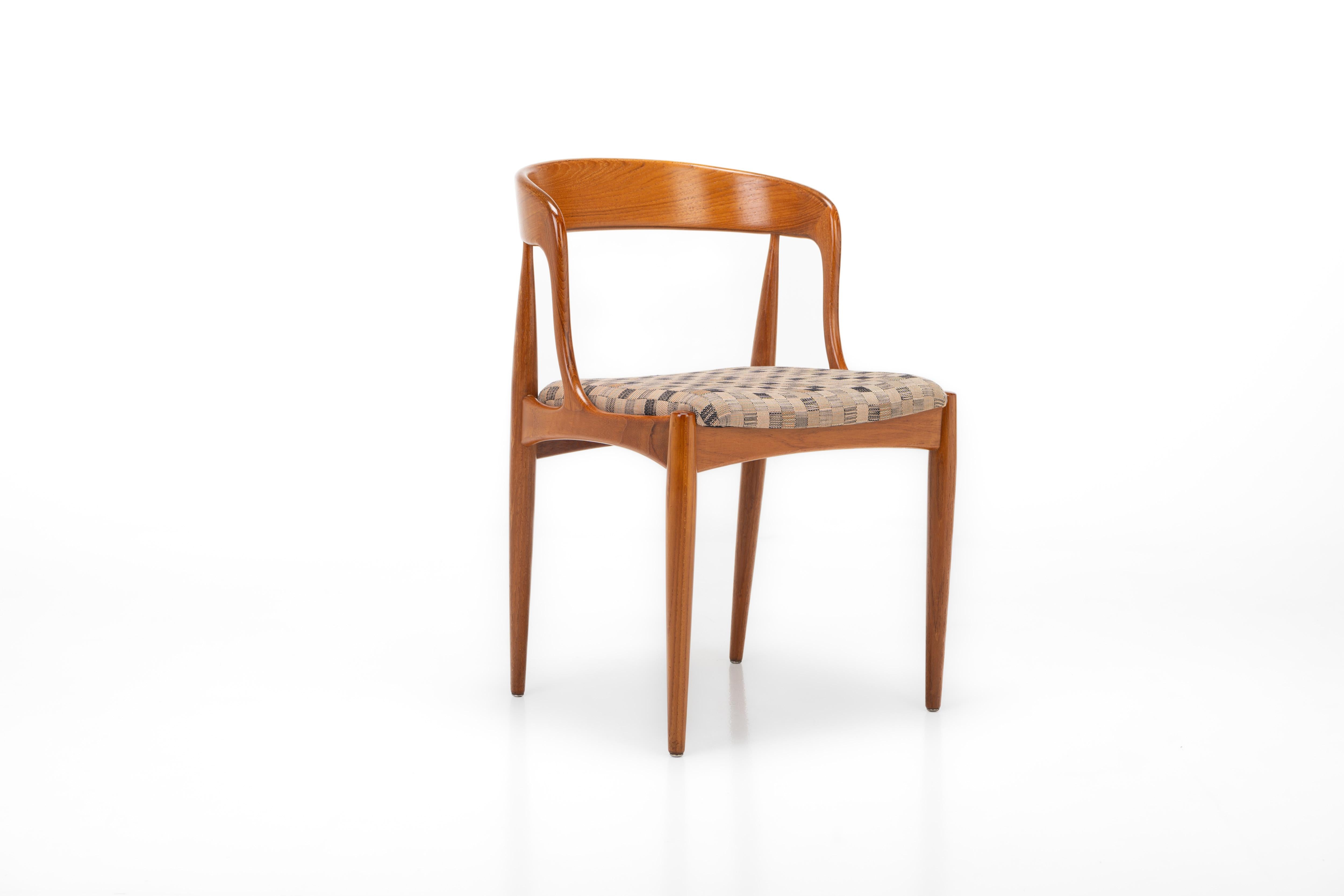 Fabric Model 16 Dining Chairs by Johannes Andersen for Uldum Mobelfabrik, Denmark, 1960