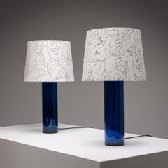 Coppia di lampade da tavolo Model 163 di Uno & Östen Kristiansson per Luxus