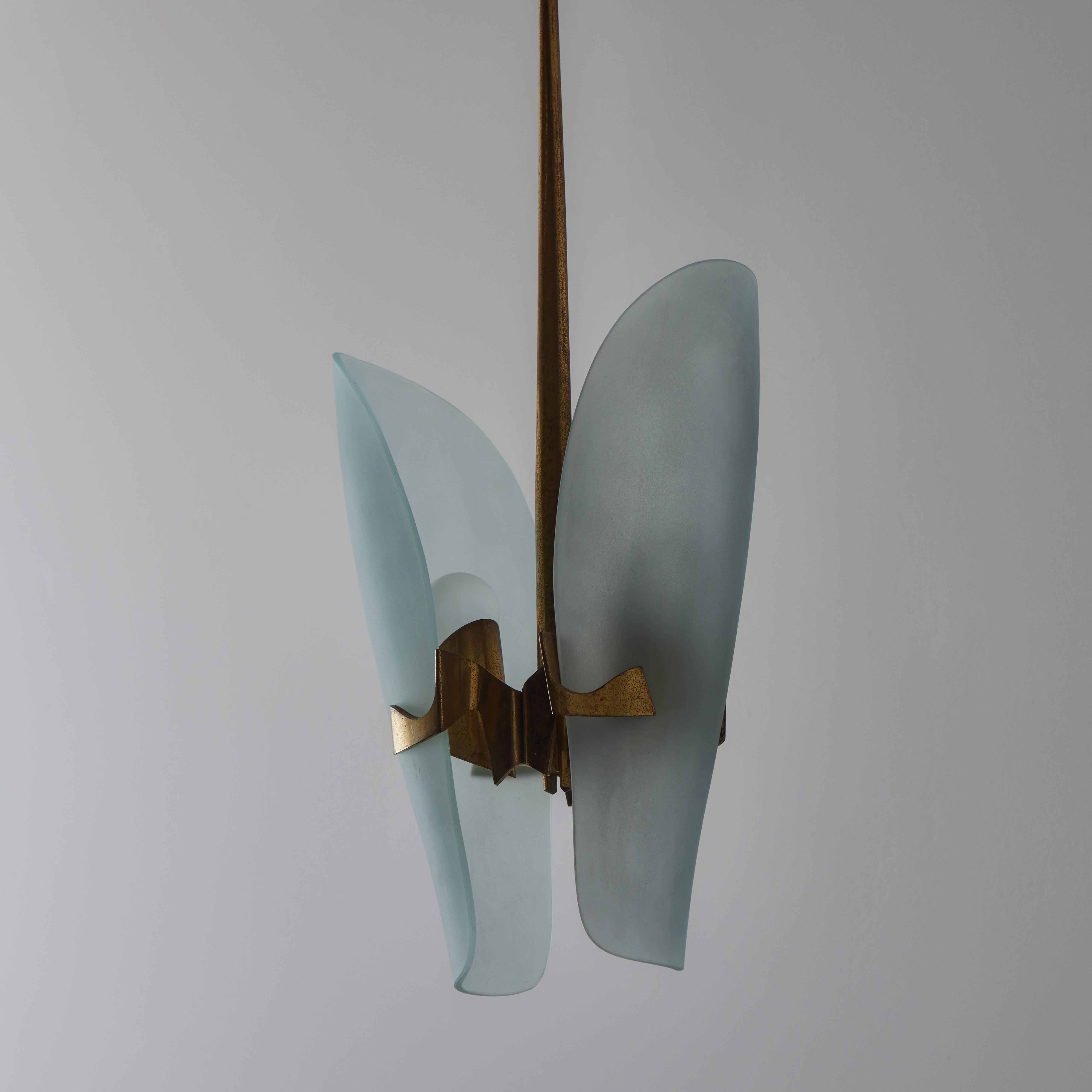 Patinated Model 1636 Pendant by Max Ingrand for Fontana Arte For Sale
