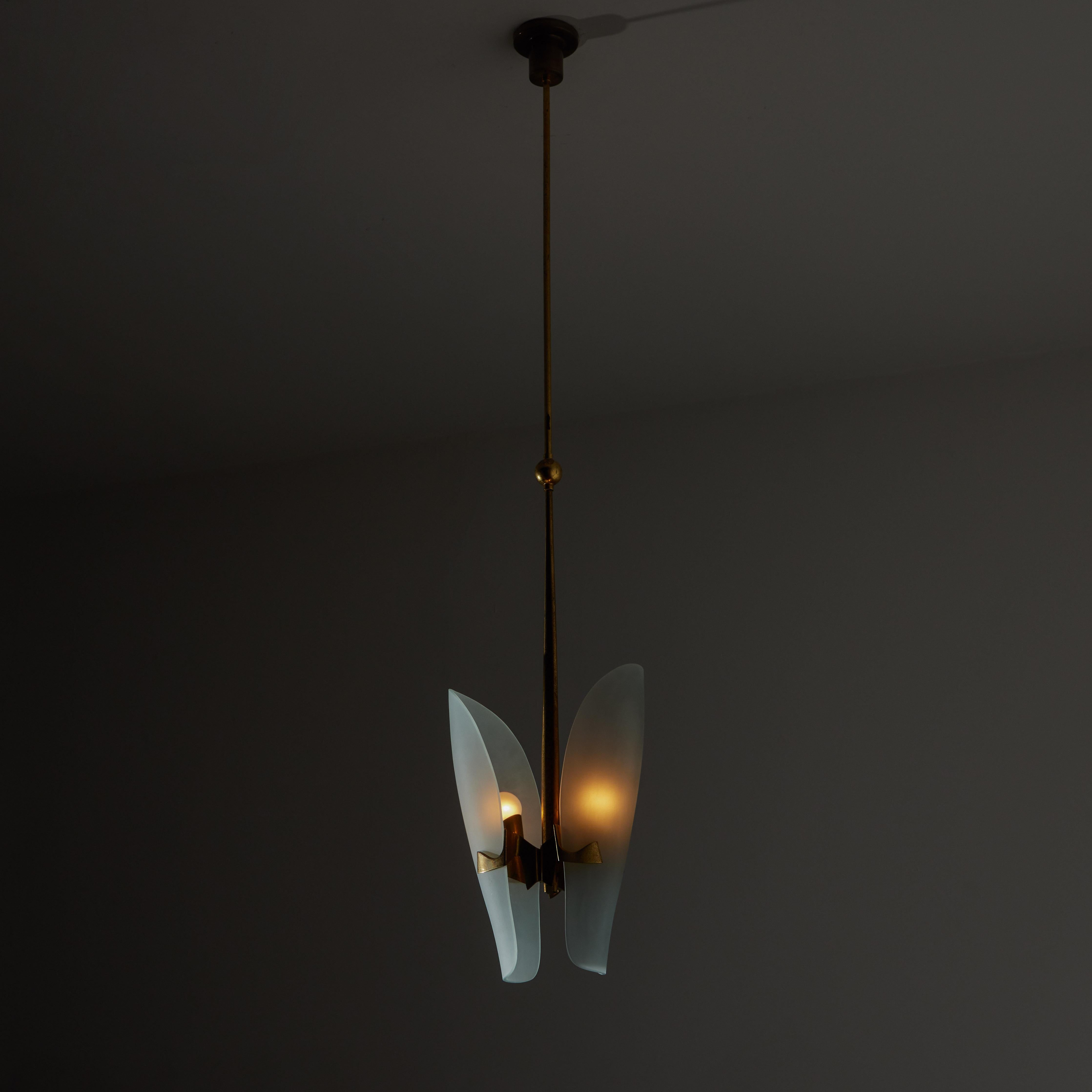 20ième siècle Lampe à suspension modèle 1636 de Max Ingrand pour Fontana Arte en vente