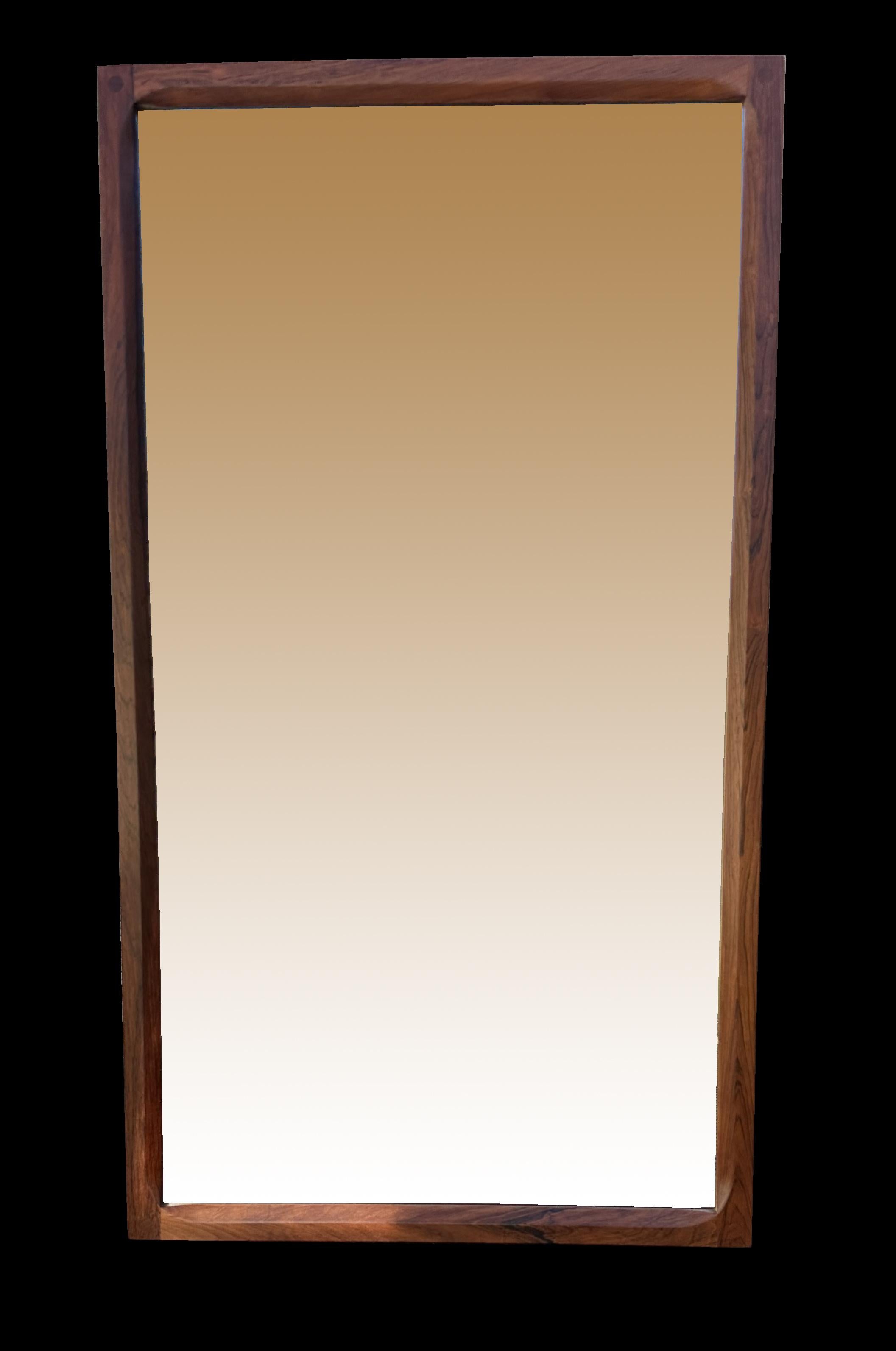 Danish Model 166 Santos Rosewood Wall Mirror by Aksel Kjersgaard for Odder Mobler