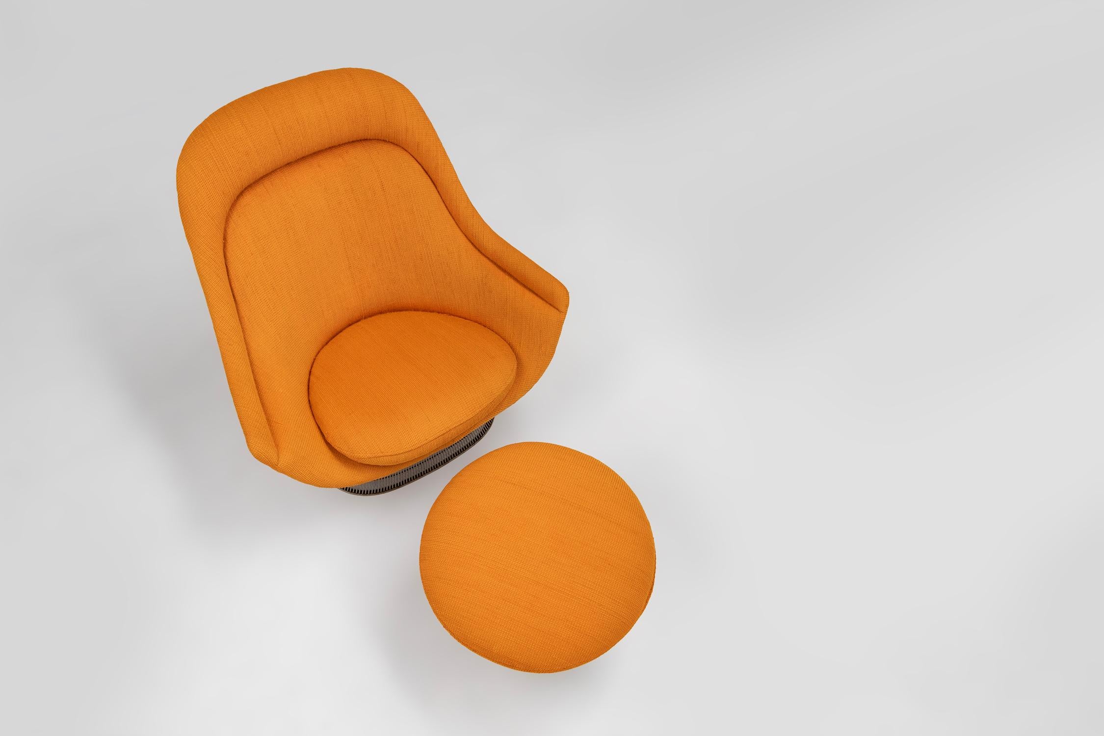 Model 1705 easy chair and ottoman by Warren Platner for Knoll, USA 1960s im Angebot 11