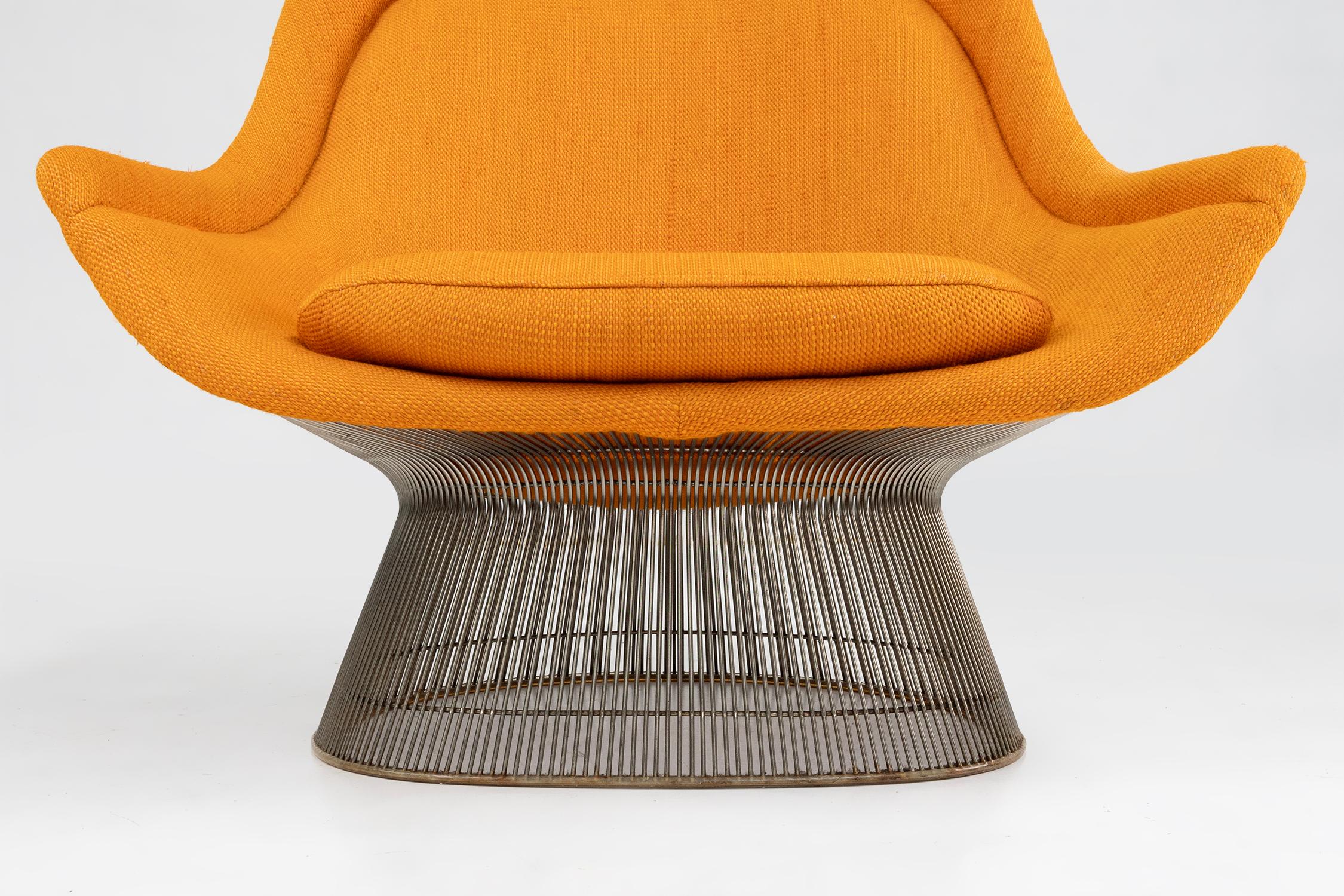 Conjunto de butaca y otomana Model 1705 de Warren Platner para Knoll, EE.UU. 1966 en venta 3