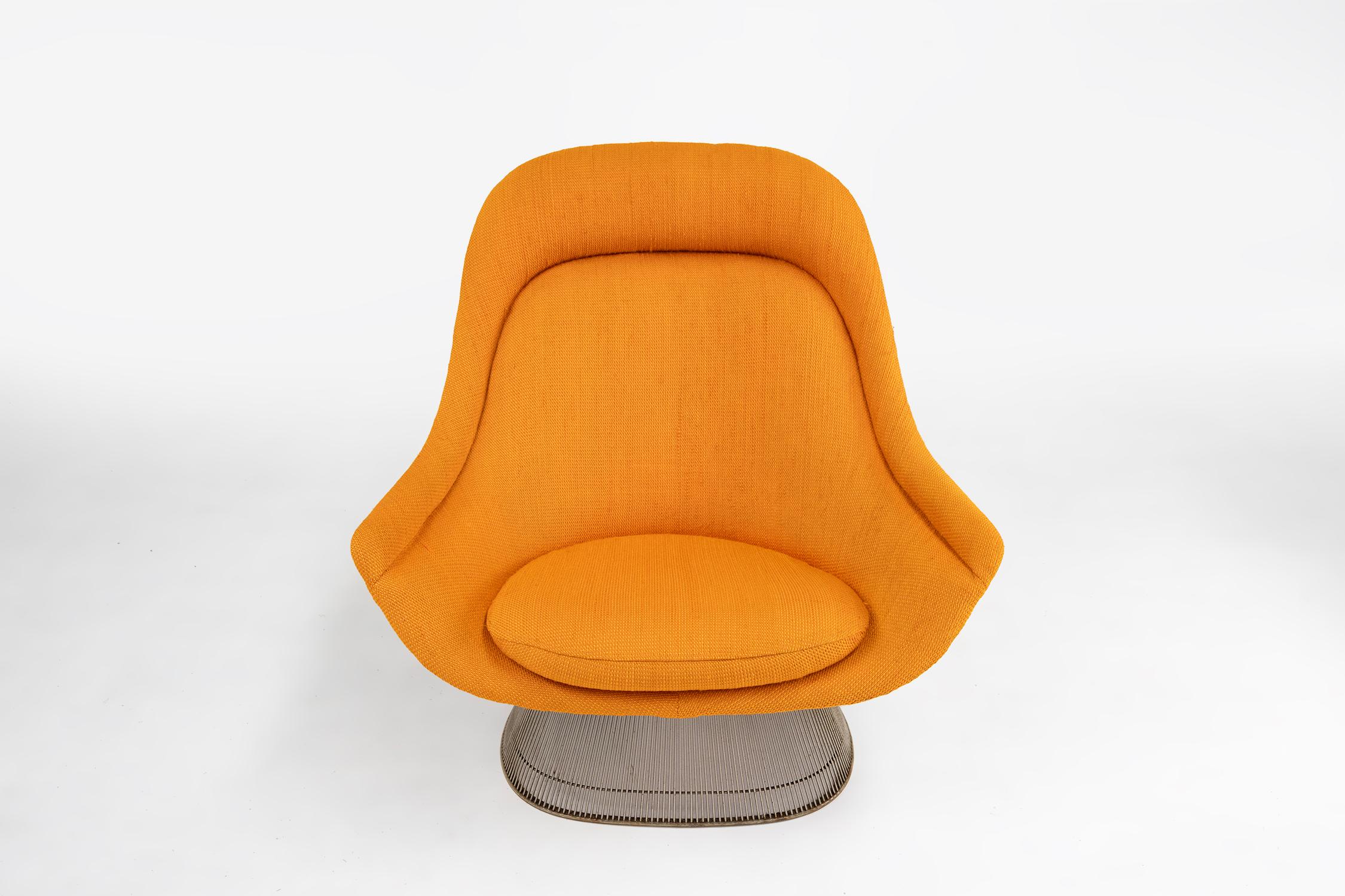 Conjunto de butaca y otomana Model 1705 de Warren Platner para Knoll, EE.UU. 1966 en venta 4