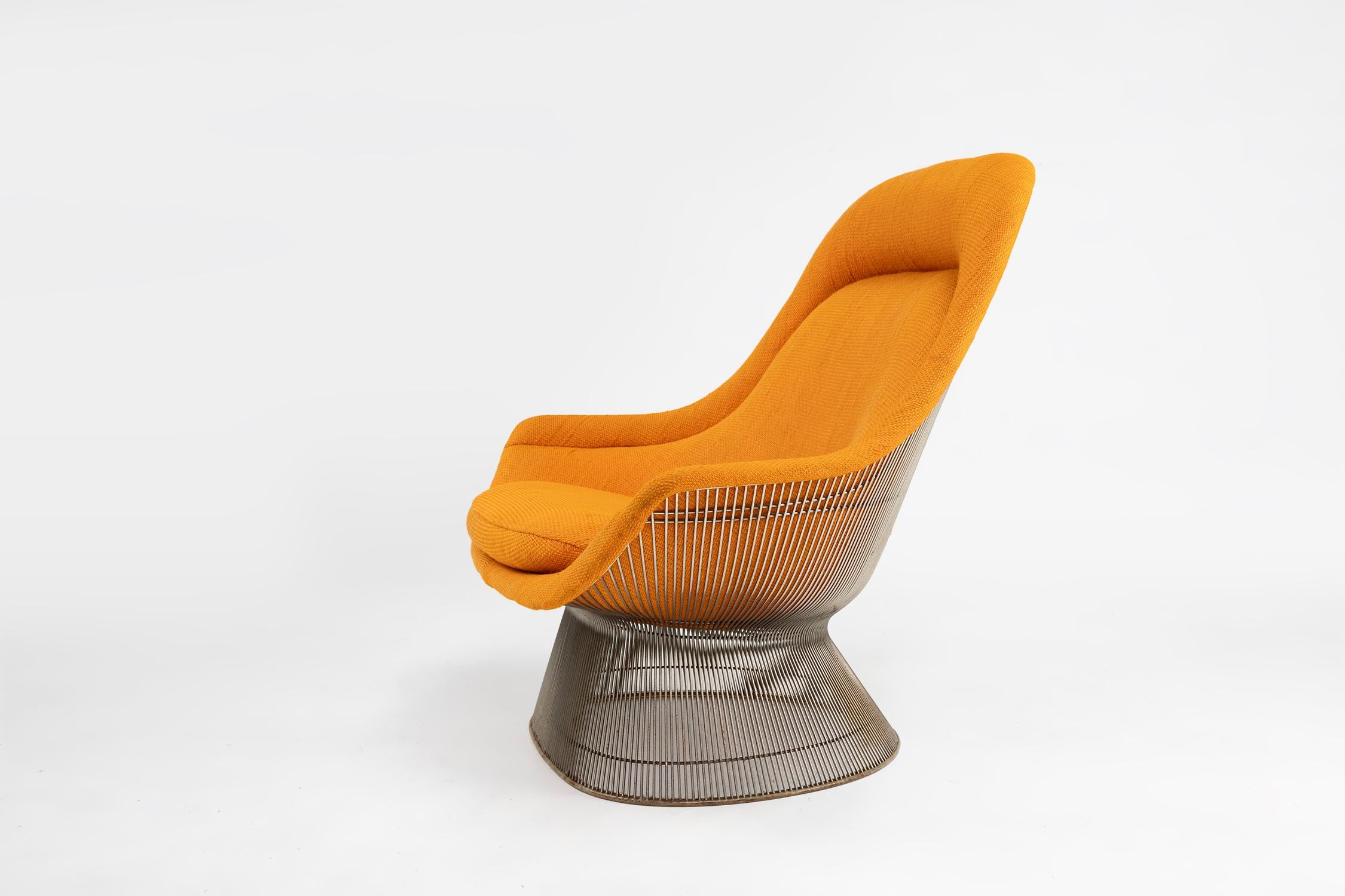 Conjunto de butaca y otomana Model 1705 de Warren Platner para Knoll, EE.UU. 1966 en venta 5