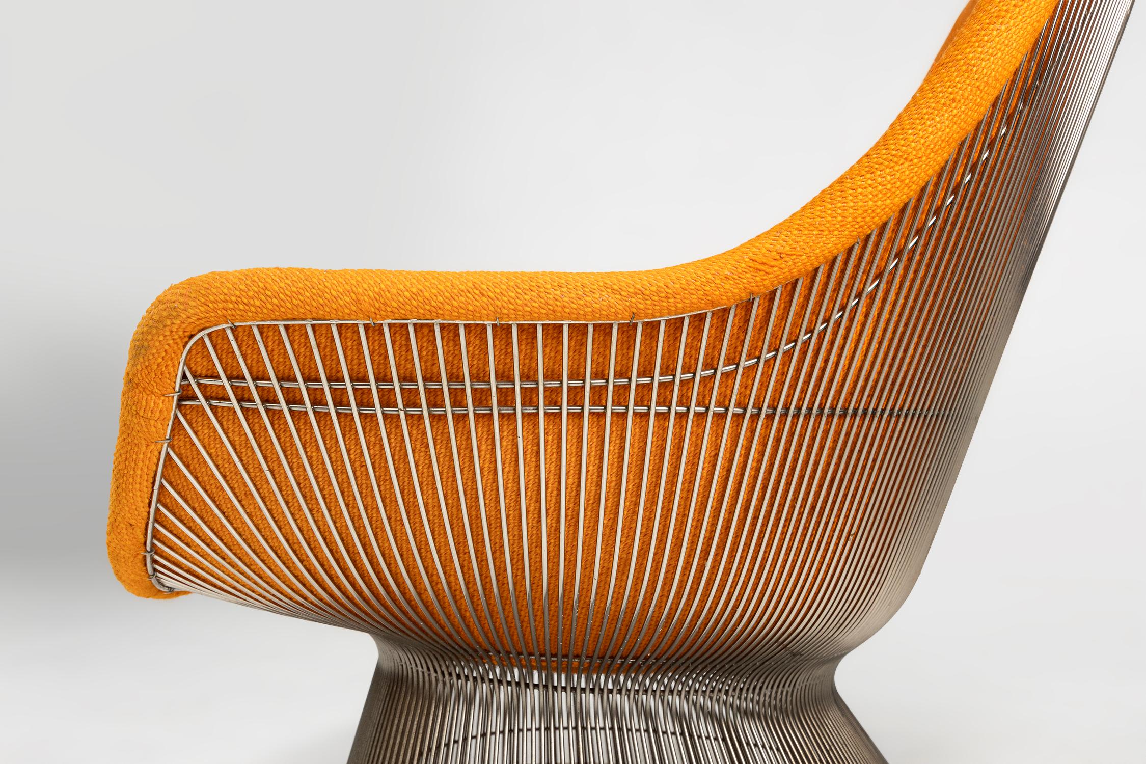 Conjunto de butaca y otomana Model 1705 de Warren Platner para Knoll, EE.UU. 1966 en venta 6