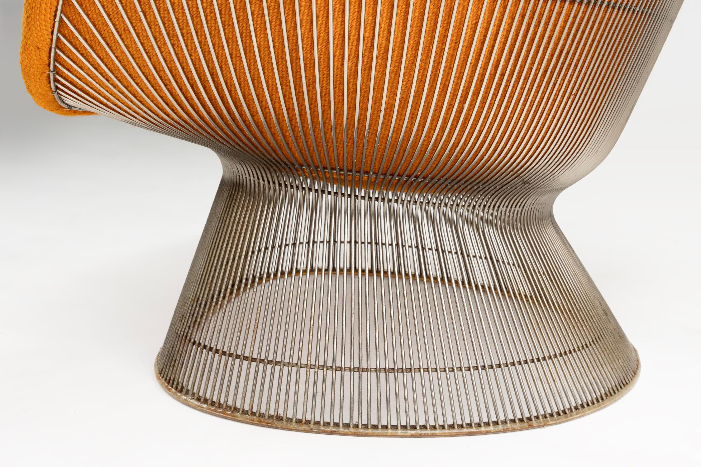 Conjunto de butaca y otomana Model 1705 de Warren Platner para Knoll, EE.UU. 1966 en venta 7
