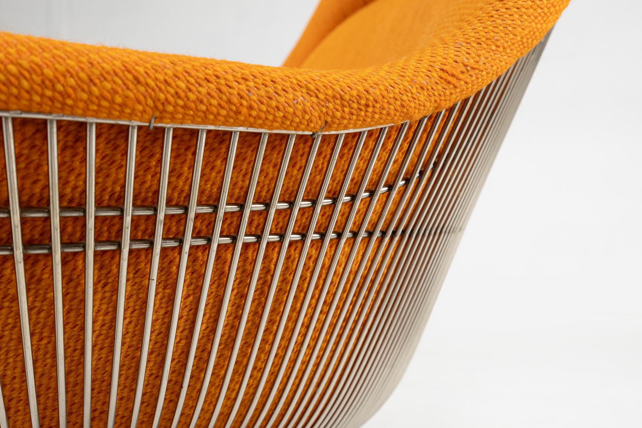 Conjunto de butaca y otomana Model 1705 de Warren Platner para Knoll, EE.UU. 1966 en venta 8
