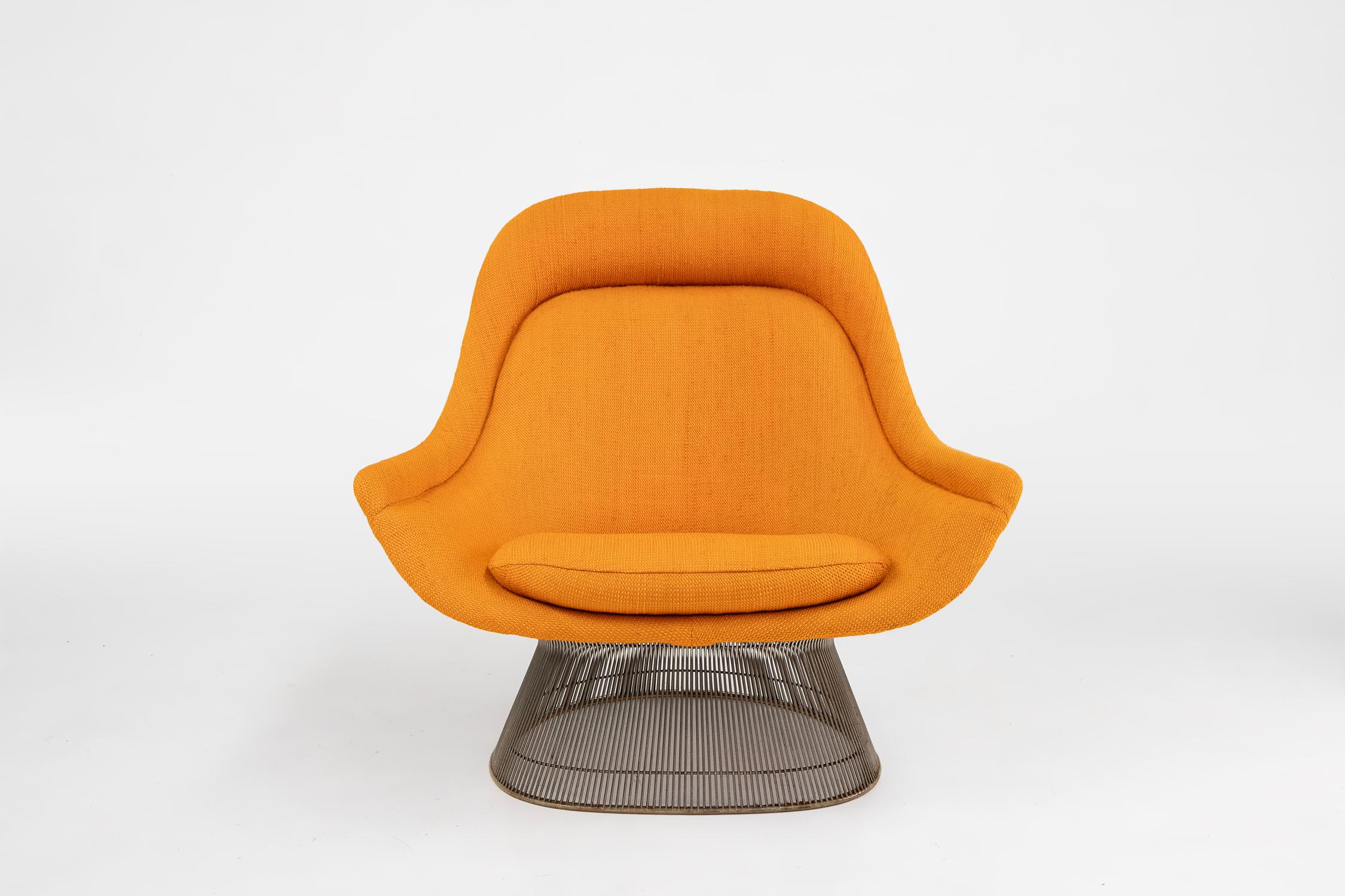 Conjunto de butaca y otomana Model 1705 de Warren Platner para Knoll, EE.UU. 1966 en venta 2