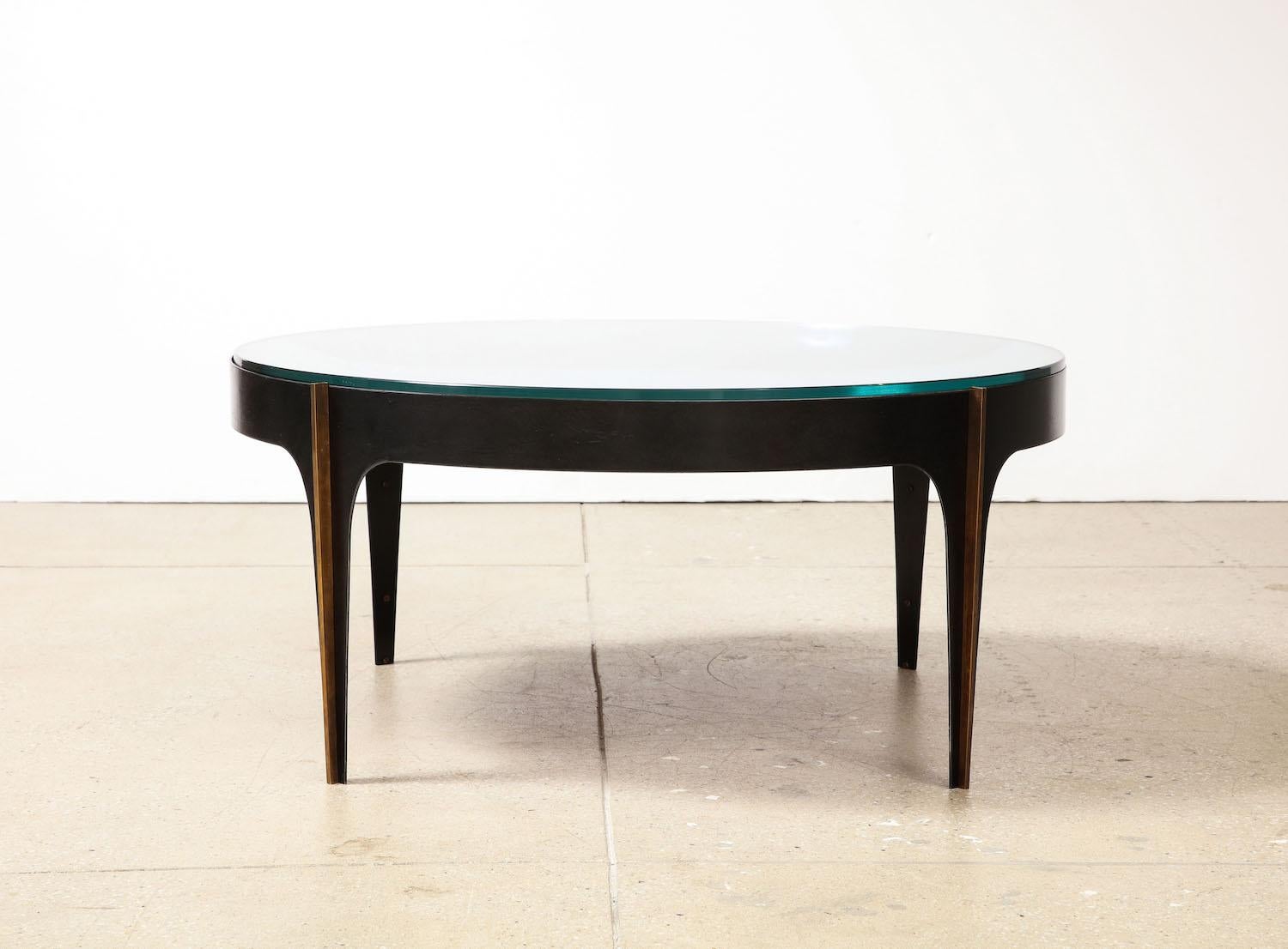 Mid-Century Modern Model 1744, Circular Cocktail Table by Max Ingrand for Fontana Arte For Sale