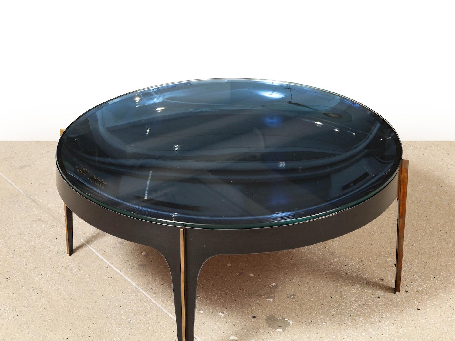 Italian Model 1744, Circular Cocktail Table by Max Ingrand for Fontana Arte For Sale