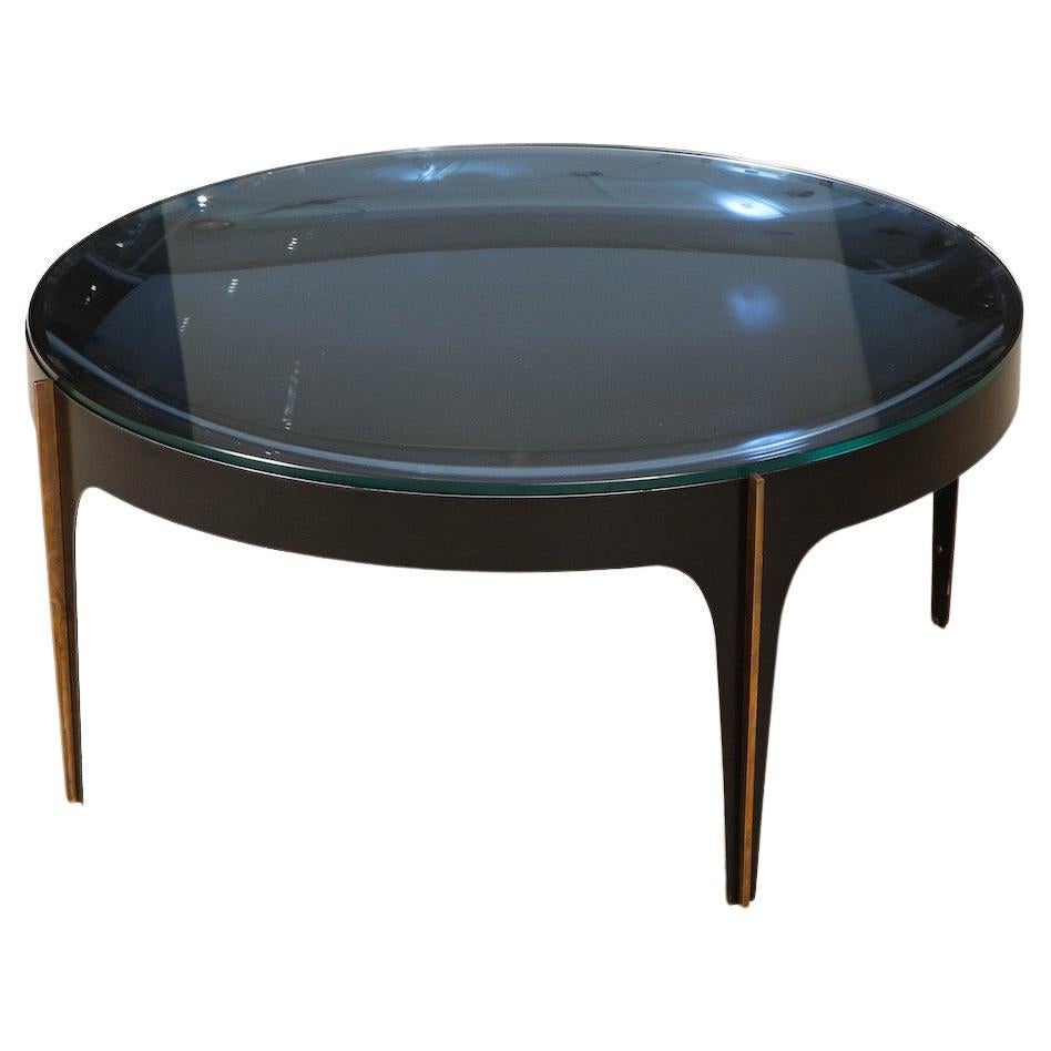 Model 1744, Circular Cocktail Table by Max Ingrand for Fontana Arte For Sale