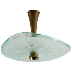 Model 1748 Flush Mount Ceiling Light by Max Ingrand for Fontana Arte