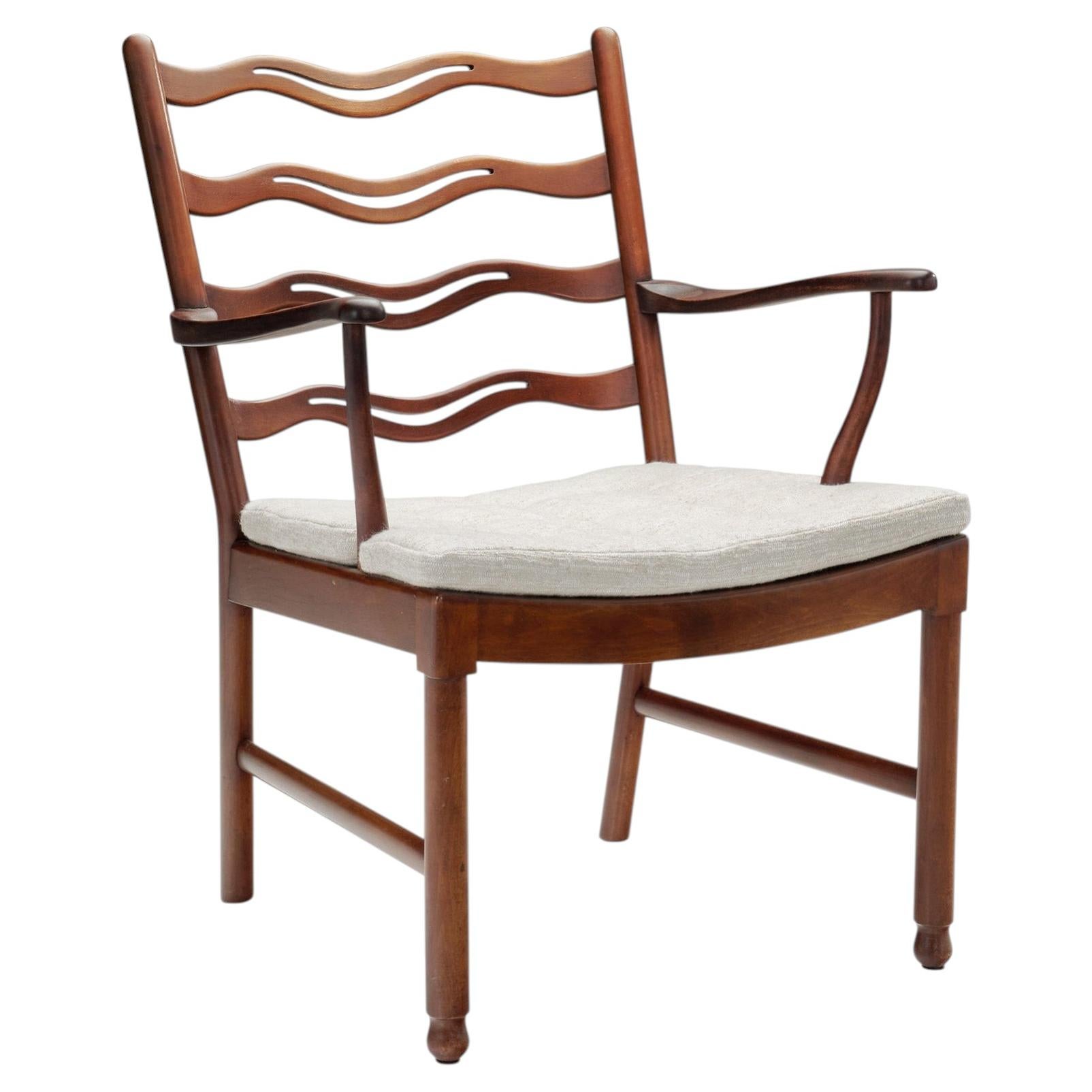Model "1755" Chair by Ole Wanscher for Fritz Hansen, Denmark ca 1940s