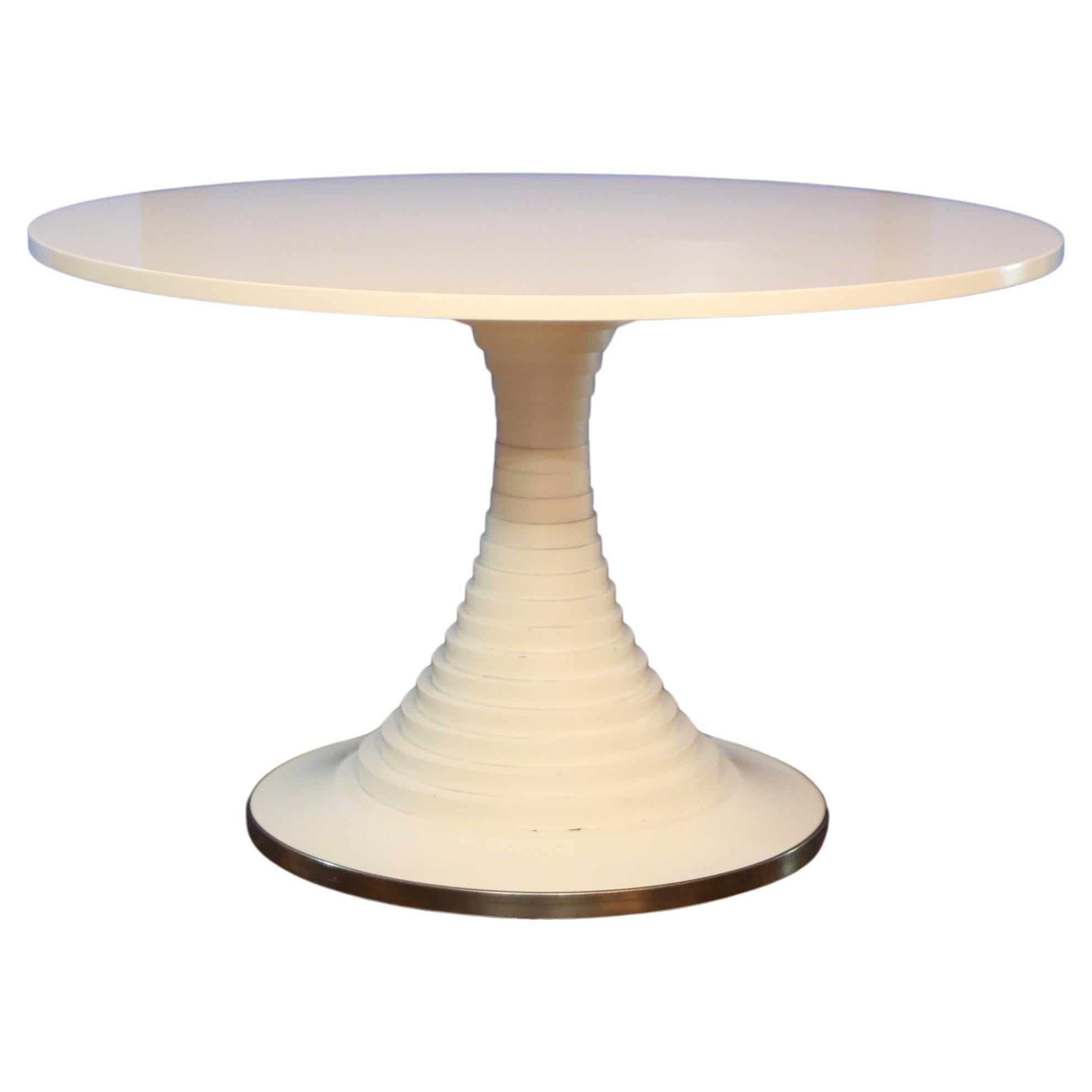 Model 180 Dining Table in White Lacquered Rosewood by Carlo De Carli for Sormani For Sale
