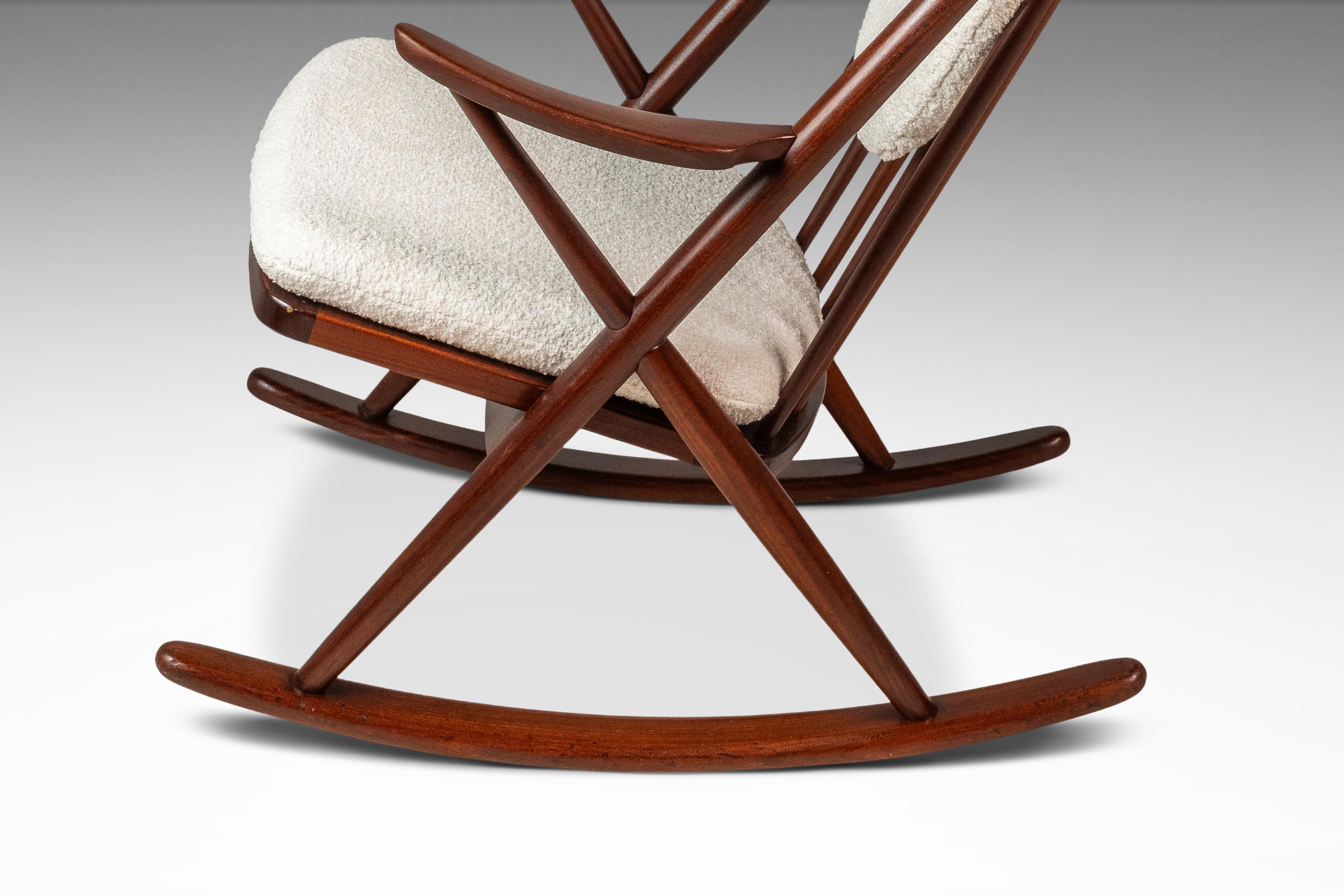 Model 182 Rocking Chair in Teak, Frank Reenskaug, Bramin Mobler, Denmark, 1960s For Sale 5