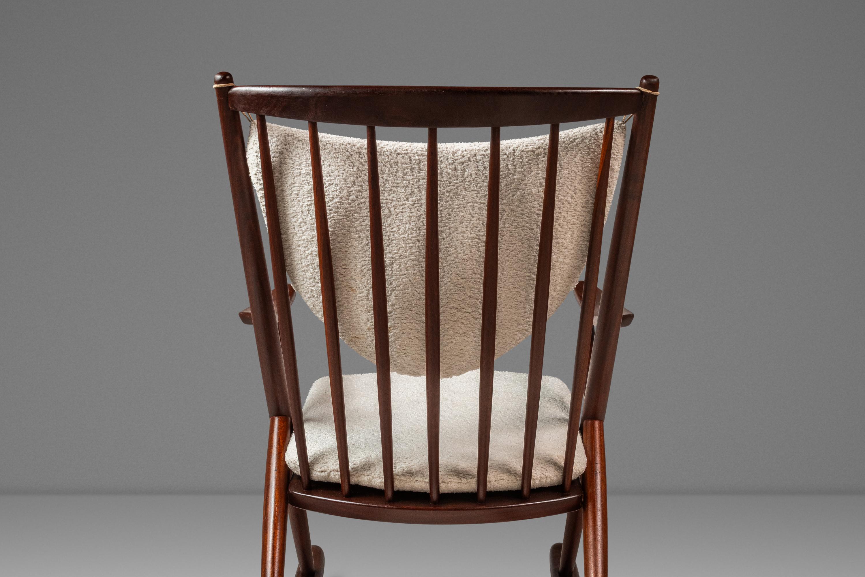Model 182 Rocking Chair in Teak, Frank Reenskaug, Bramin Mobler, Denmark, 1960s For Sale 6