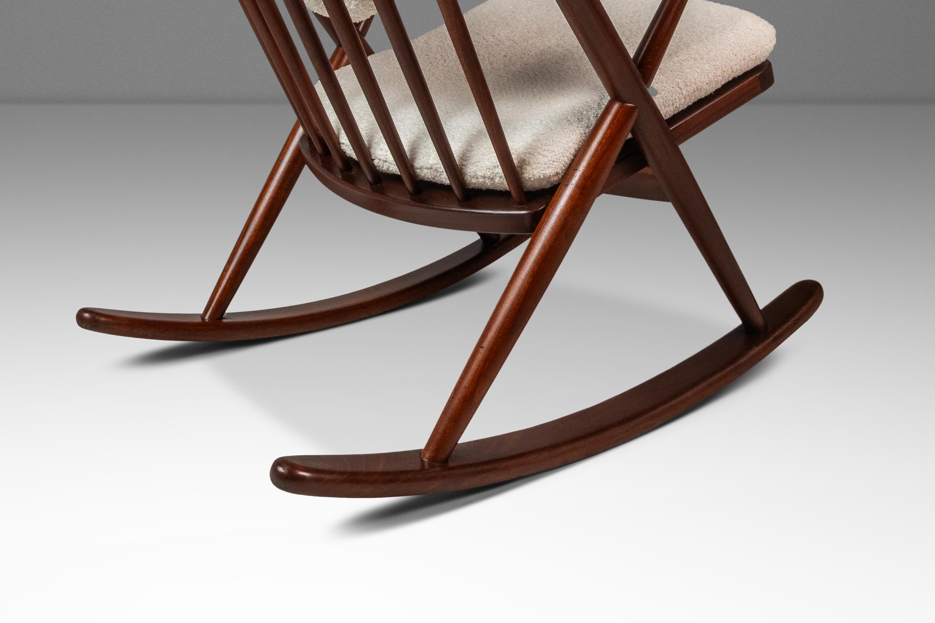 Model 182 Rocking Chair in Teak, Frank Reenskaug, Bramin Mobler, Denmark, 1960s For Sale 7