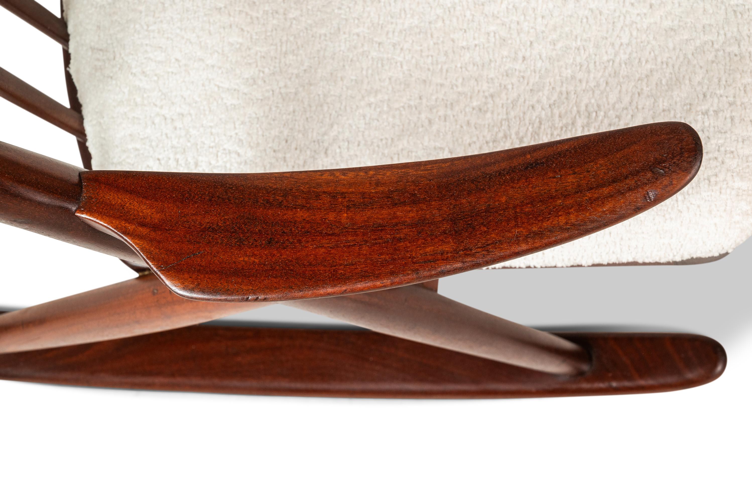 Model 182 Rocking Chair in Teak, Frank Reenskaug, Bramin Mobler, Denmark, 1960s For Sale 8