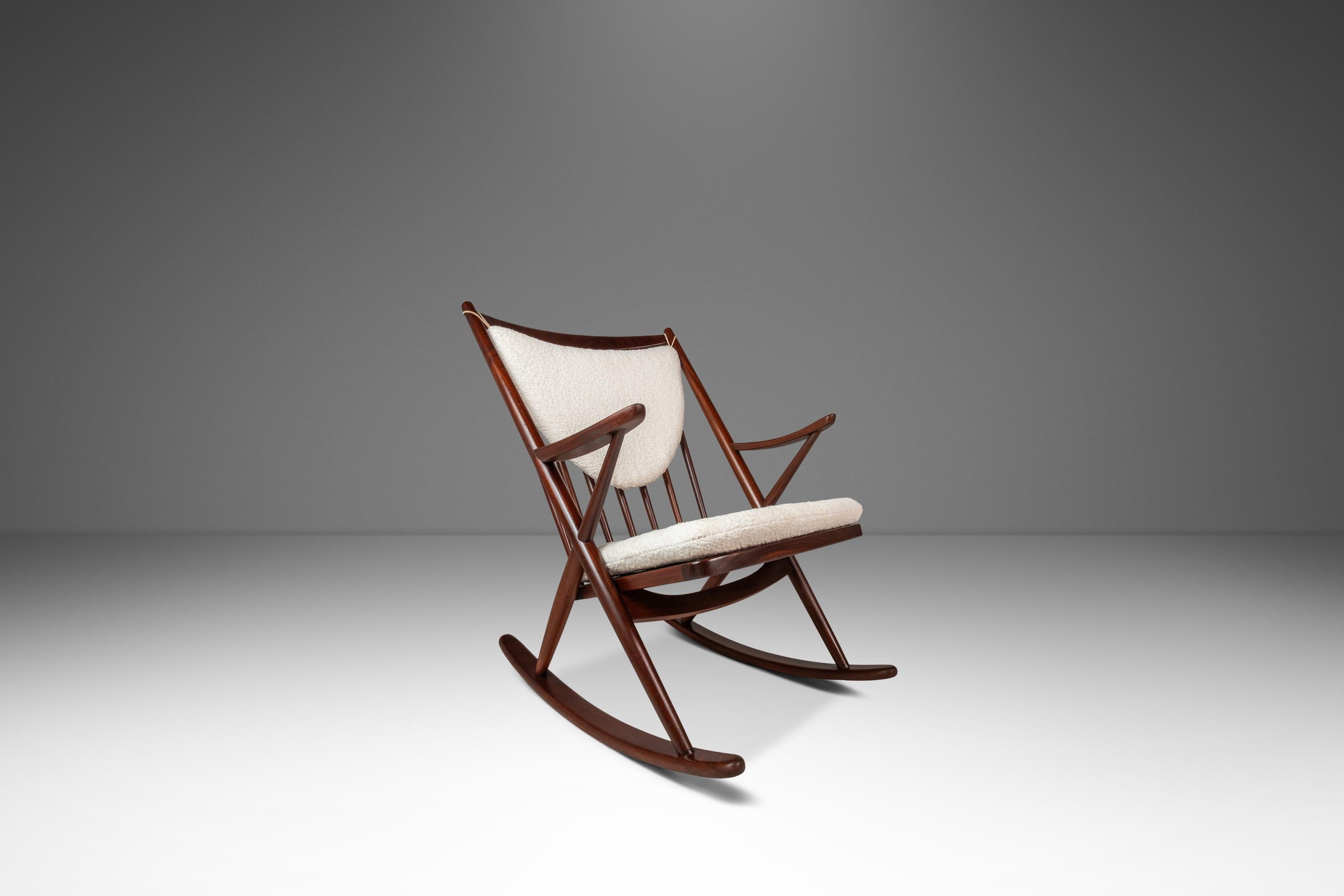 Model 182 Rocking Chair in Teak, Frank Reenskaug, Bramin Mobler, Denmark, 1960s For Sale 2