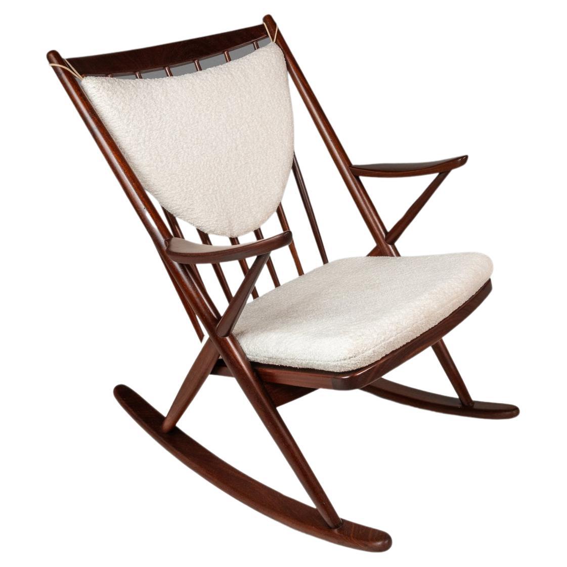 Model 182 Rocking Chair in Teak, Frank Reenskaug, Bramin Mobler, Denmark, 1960s For Sale