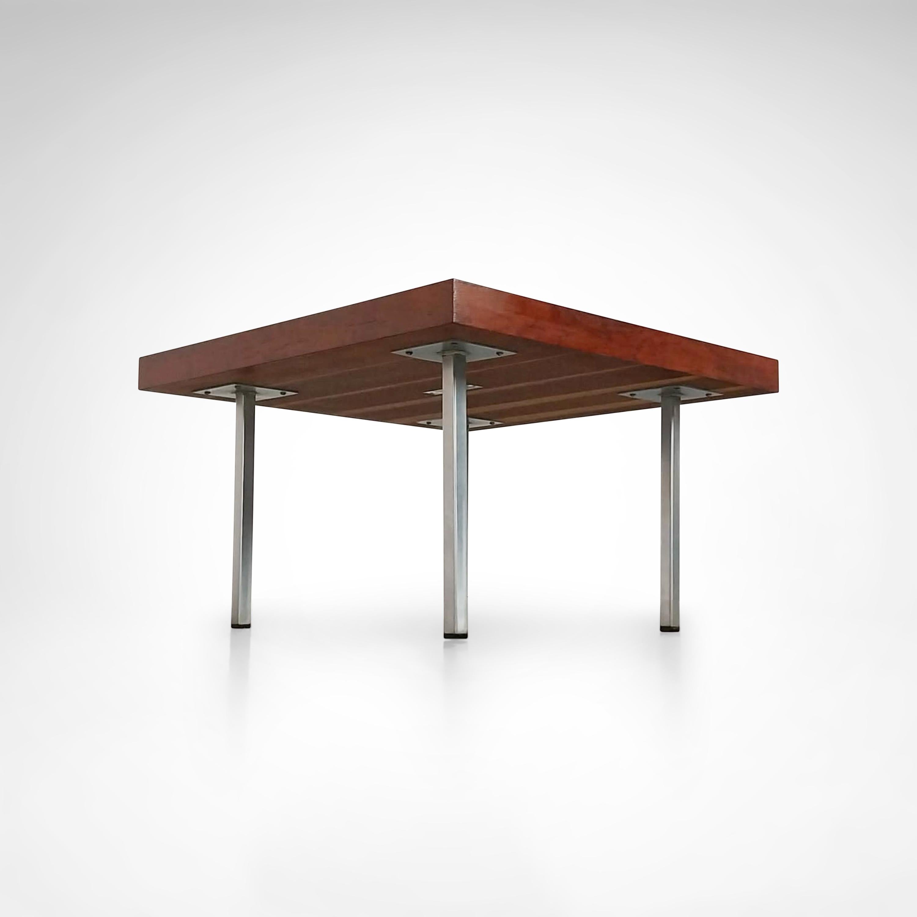 Rare model 1844 coffee table by Kho Liang Ie for Artifort 1960s.

This coffee table by the hand of Kho Liang is actually quite rare to come by and is a great example of Dutch design with its distinct palissander top and sleek high feet in