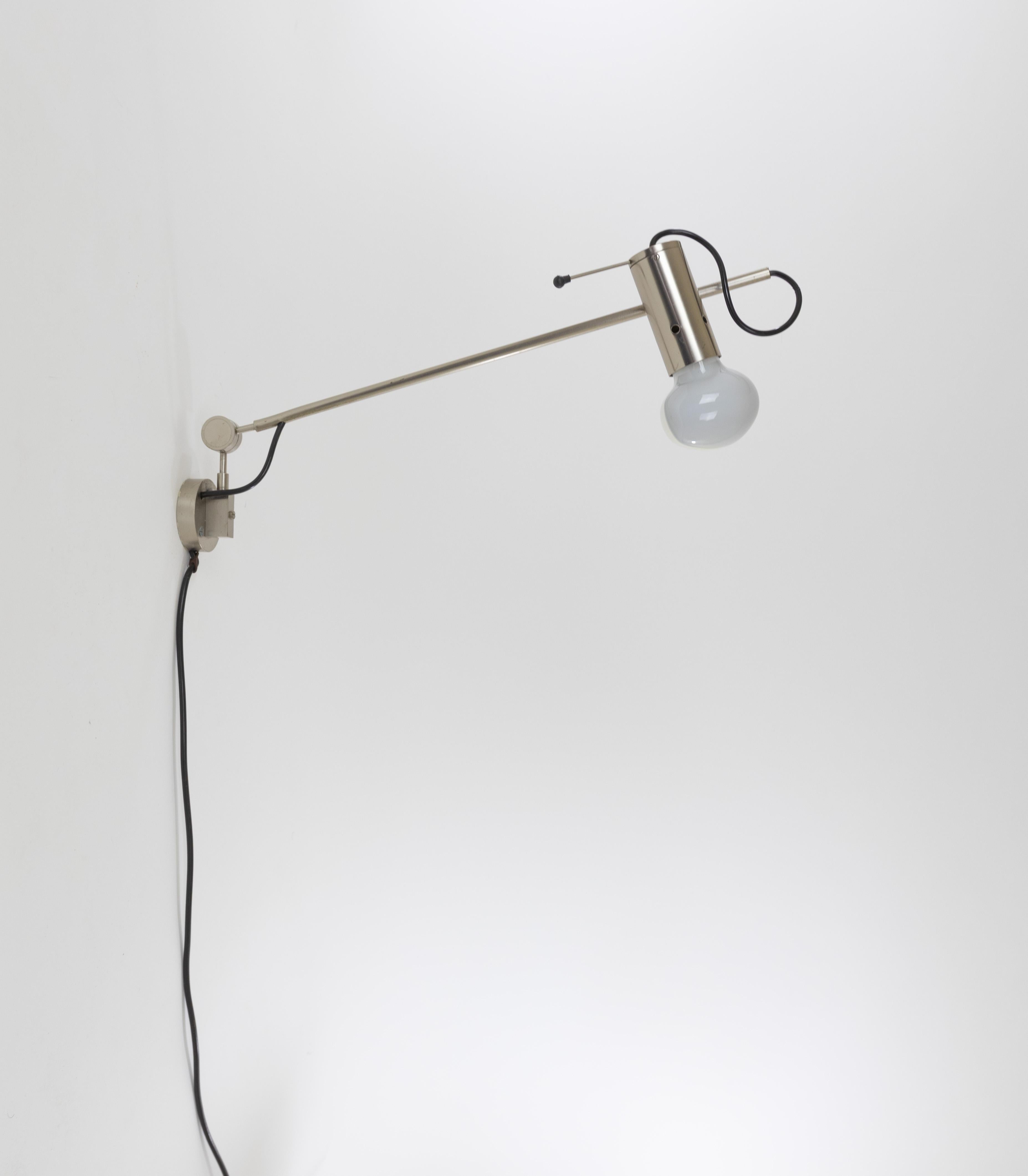 Metal Model 194 Wall Lamp by Tito Agnoli for O-Luce, 1950s For Sale