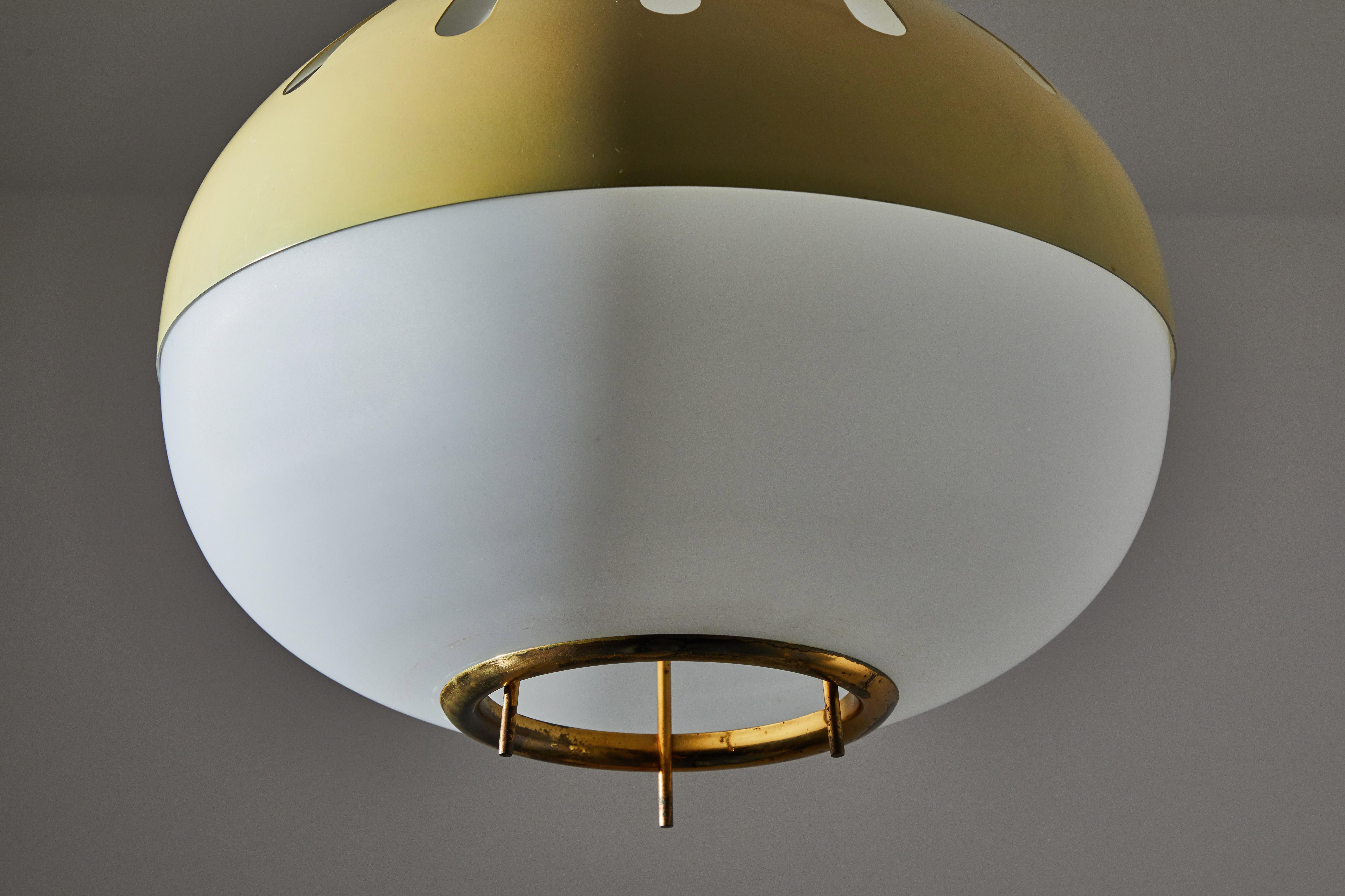 Milieu du XXe siècle Lampe à suspension modèle 1954 de Max Ingrand pour Fontana Arte en vente