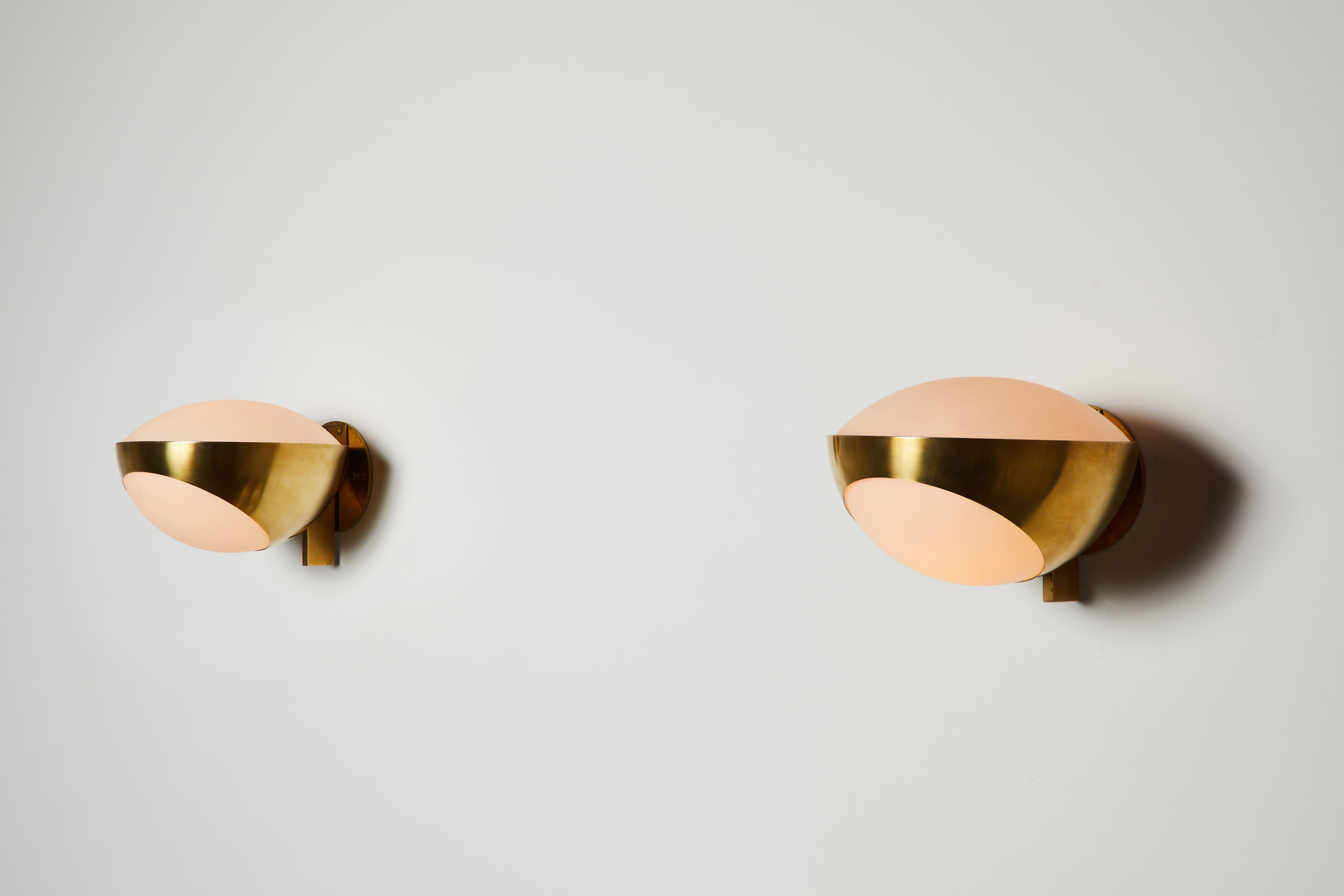 Mid-Century Modern Model 1963 Sconces by Max Ingrand for Fontana Arte