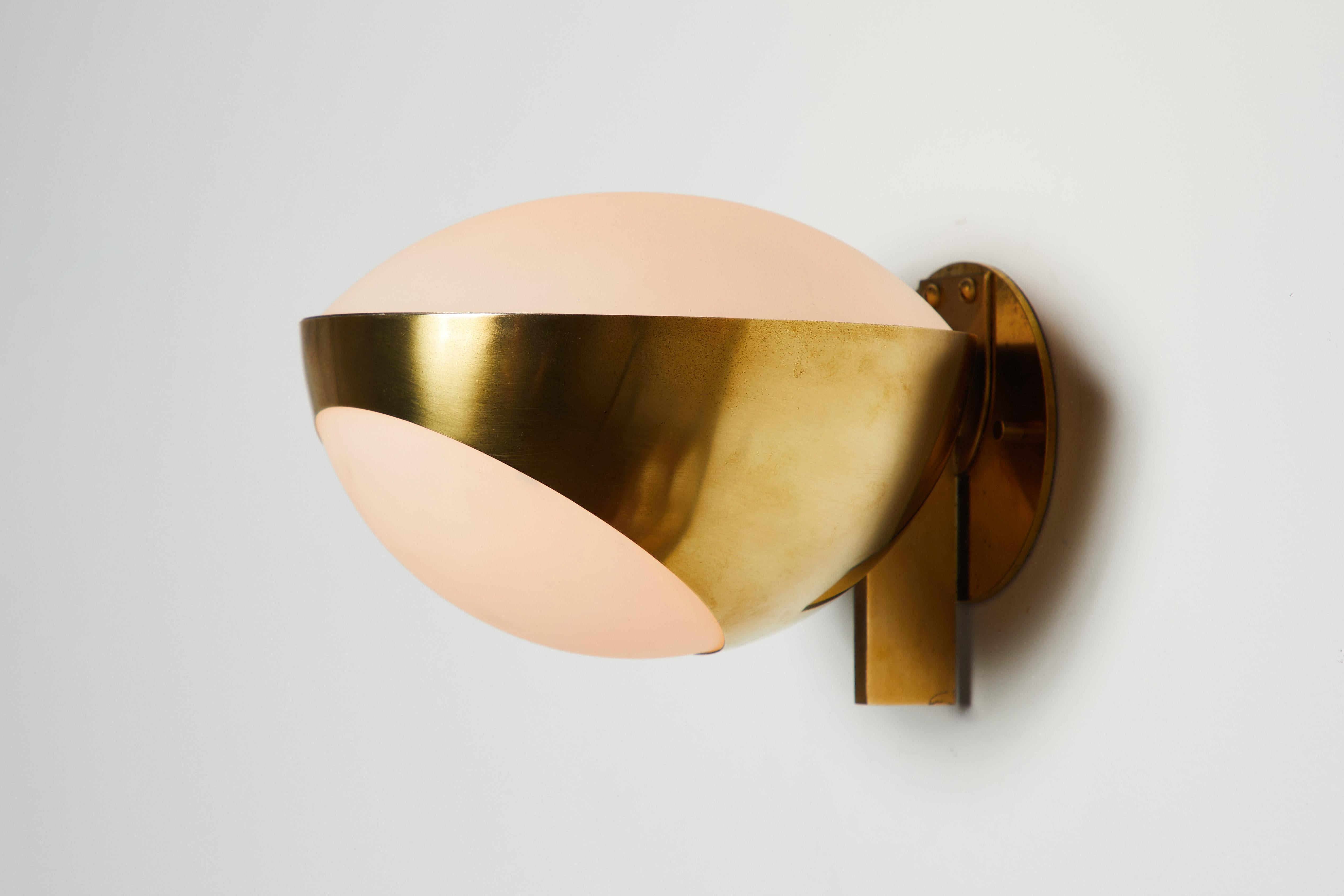 Model 1963 Sconces by Max Ingrand for Fontana Arte In Good Condition In Los Angeles, CA