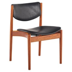 Model 197 Side / Desk Chair in Walnut & Leather by Finn Juhl for France & Son