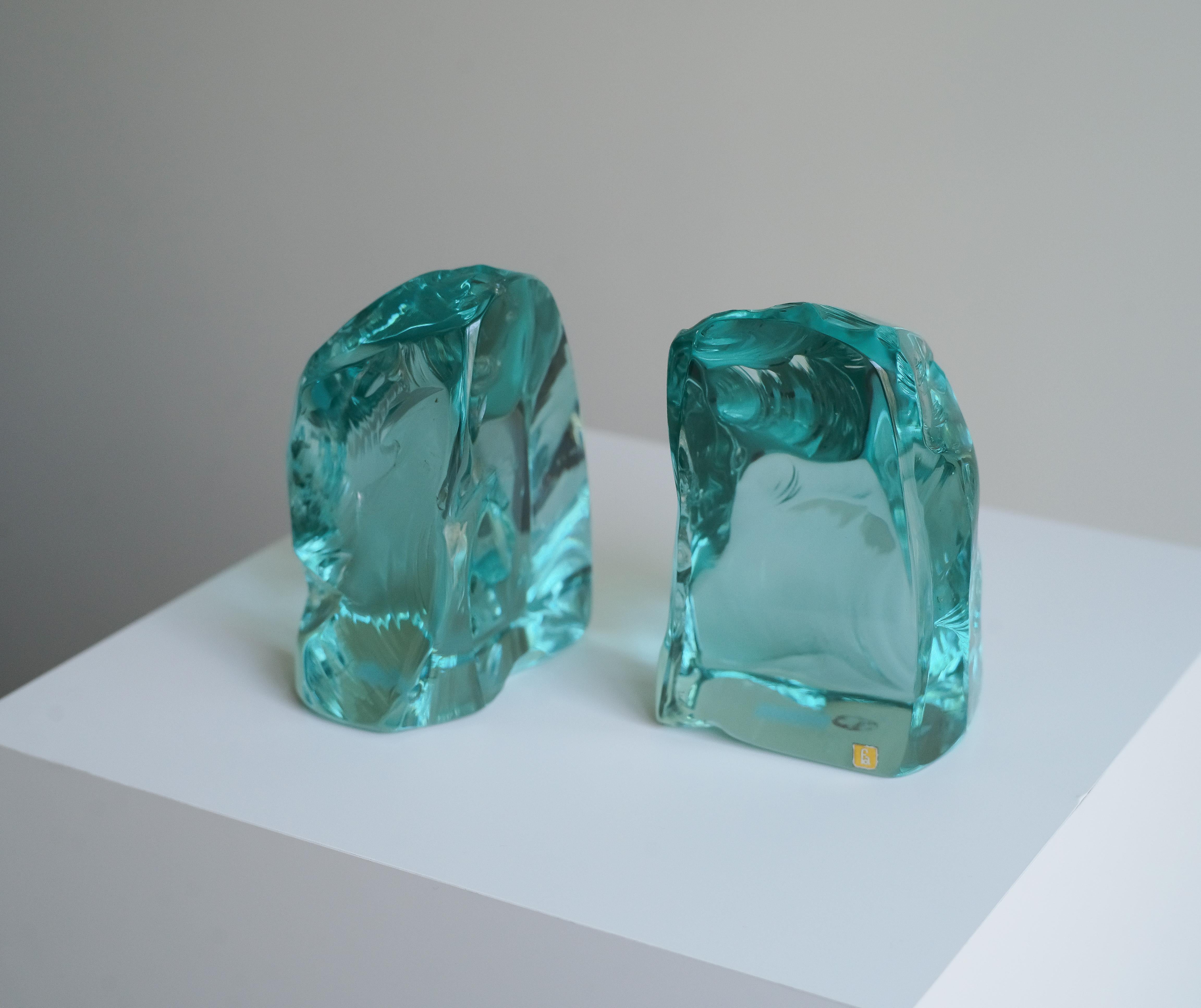 Model 1977 Crystal Bookends by Max Ingrand for Fontana Arte In Good Condition For Sale In Watford, GB