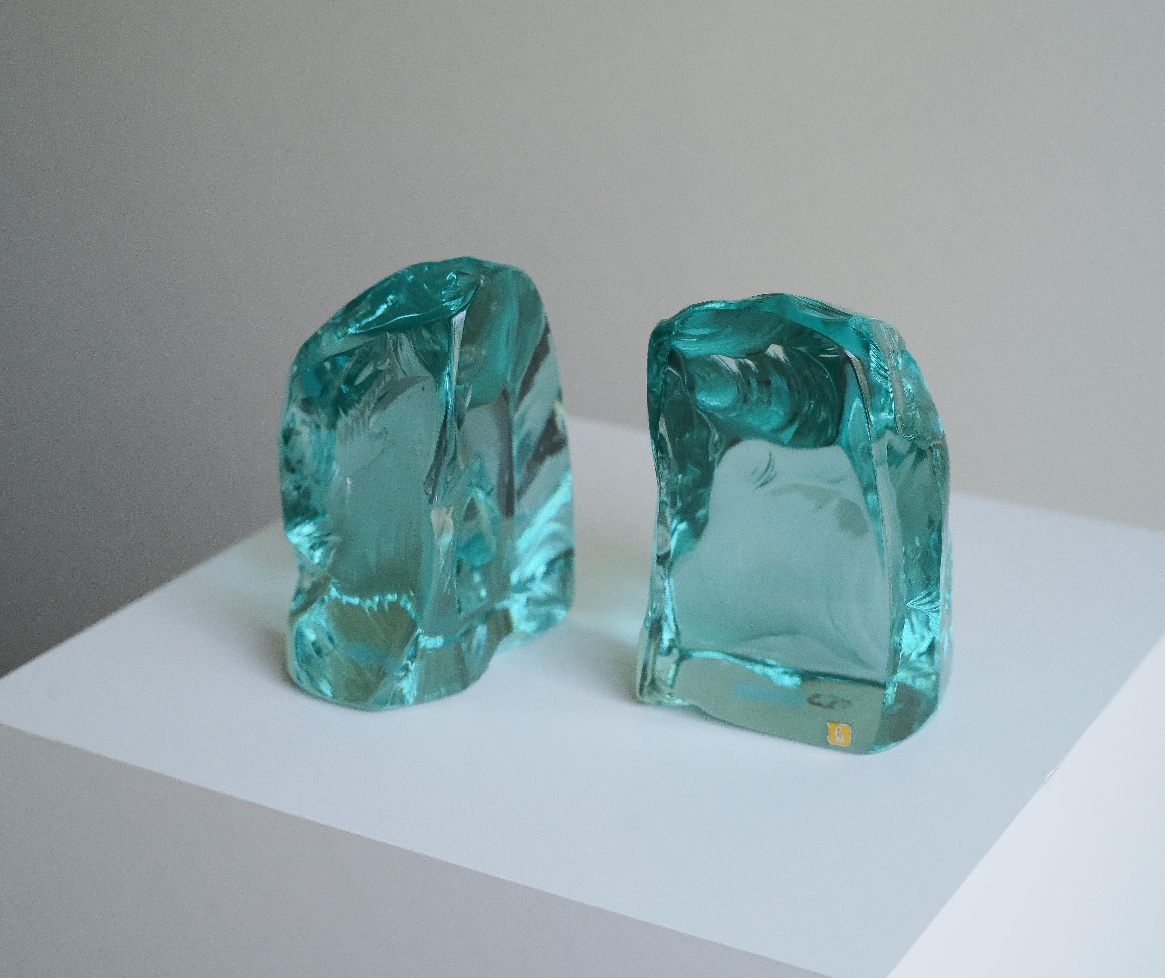 Fermalibri in cristallo Model No. 1977 di Max Ingrand per Fontana Arte In condizioni buone in vendita a Watford, GB