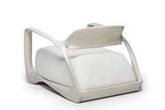 "Model 2" - Contemporary Sculptural Cerused Lounge Chair - Unique Modern Design